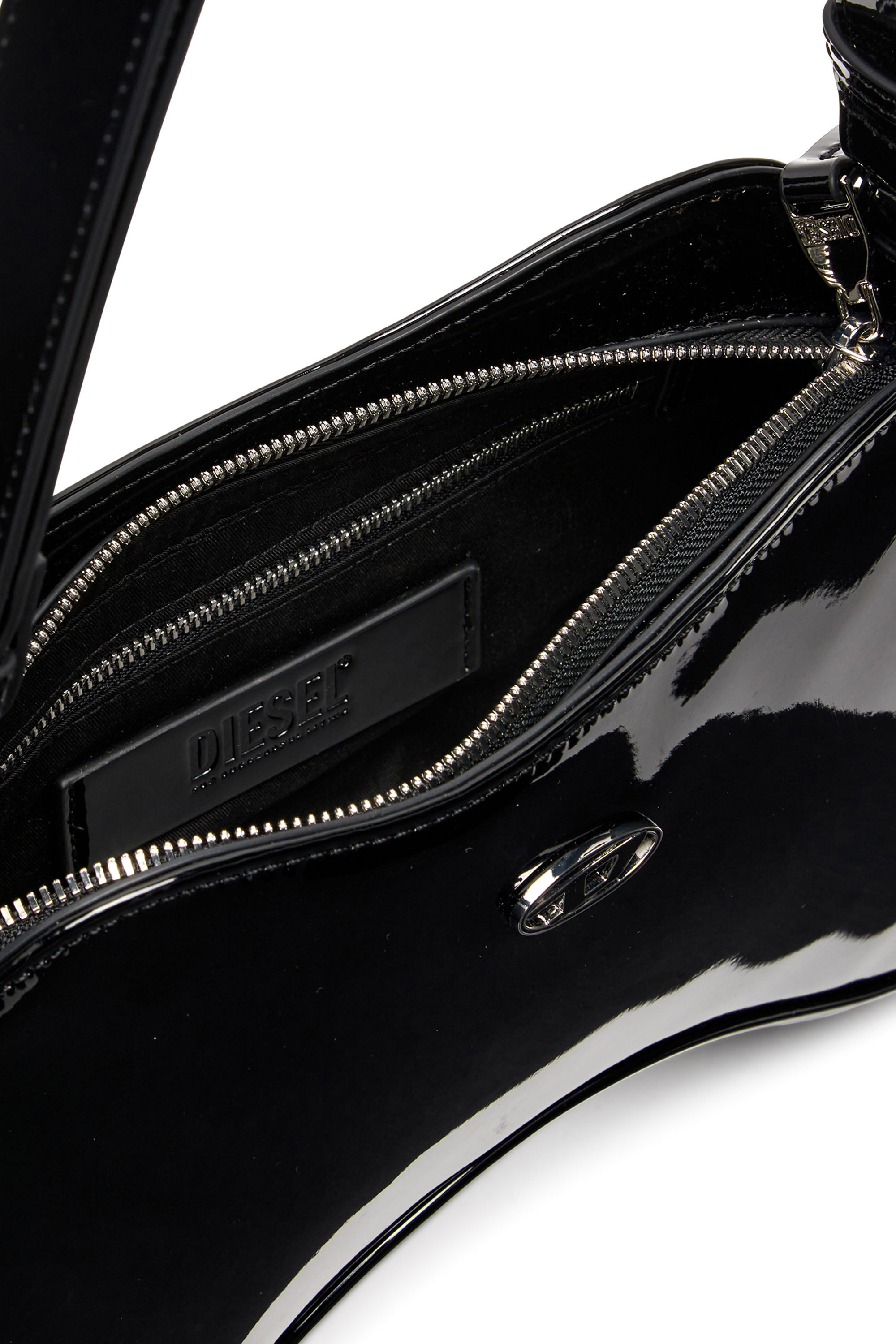 Diesel - PLAY SHOULDER, Female Play-Glossy shoulder bag in Black - Image 2