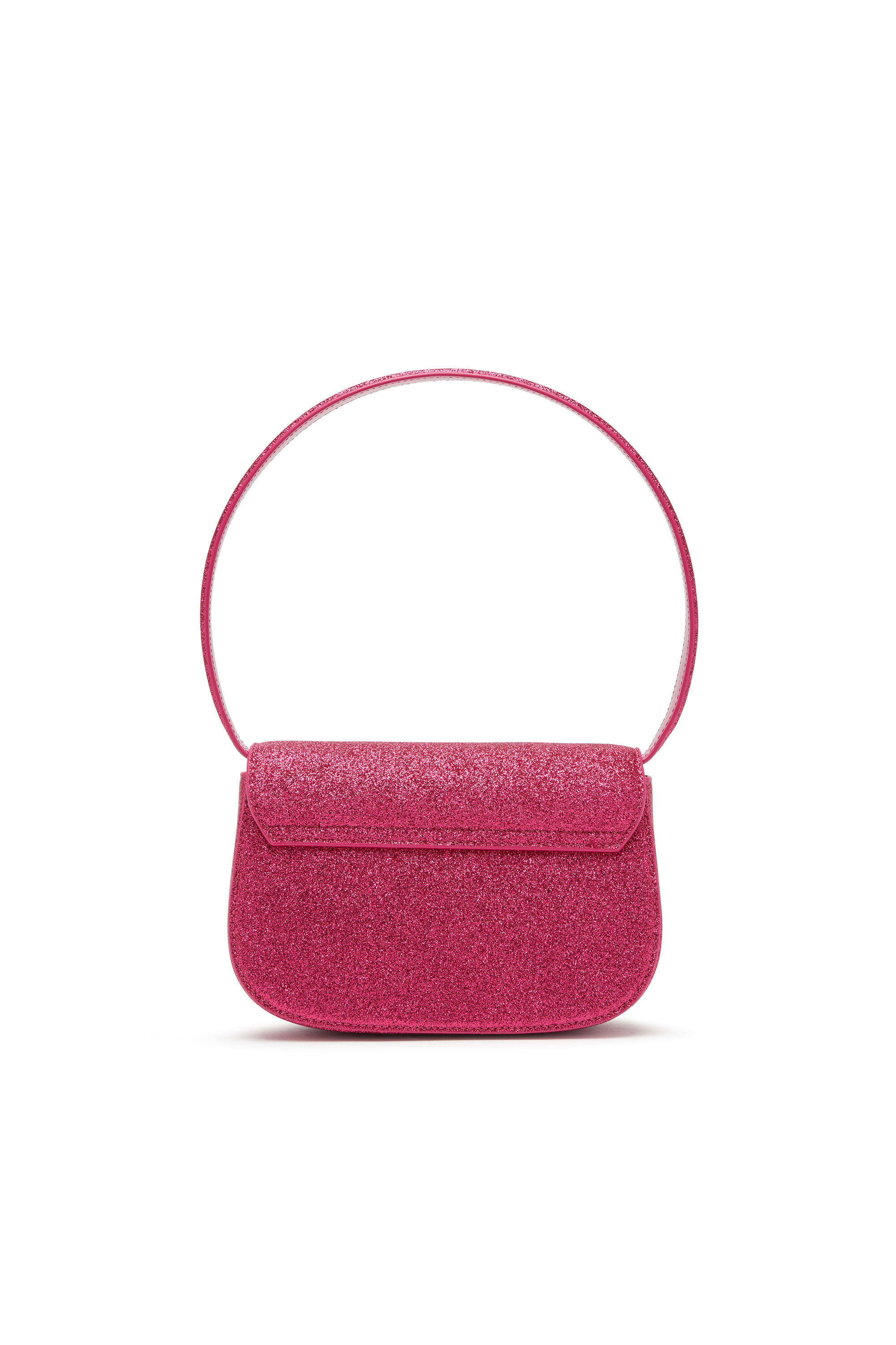 Diesel - 1DR, Female 1DR-Iconic shoulder bag in glitter fabric in Pink - Image 3