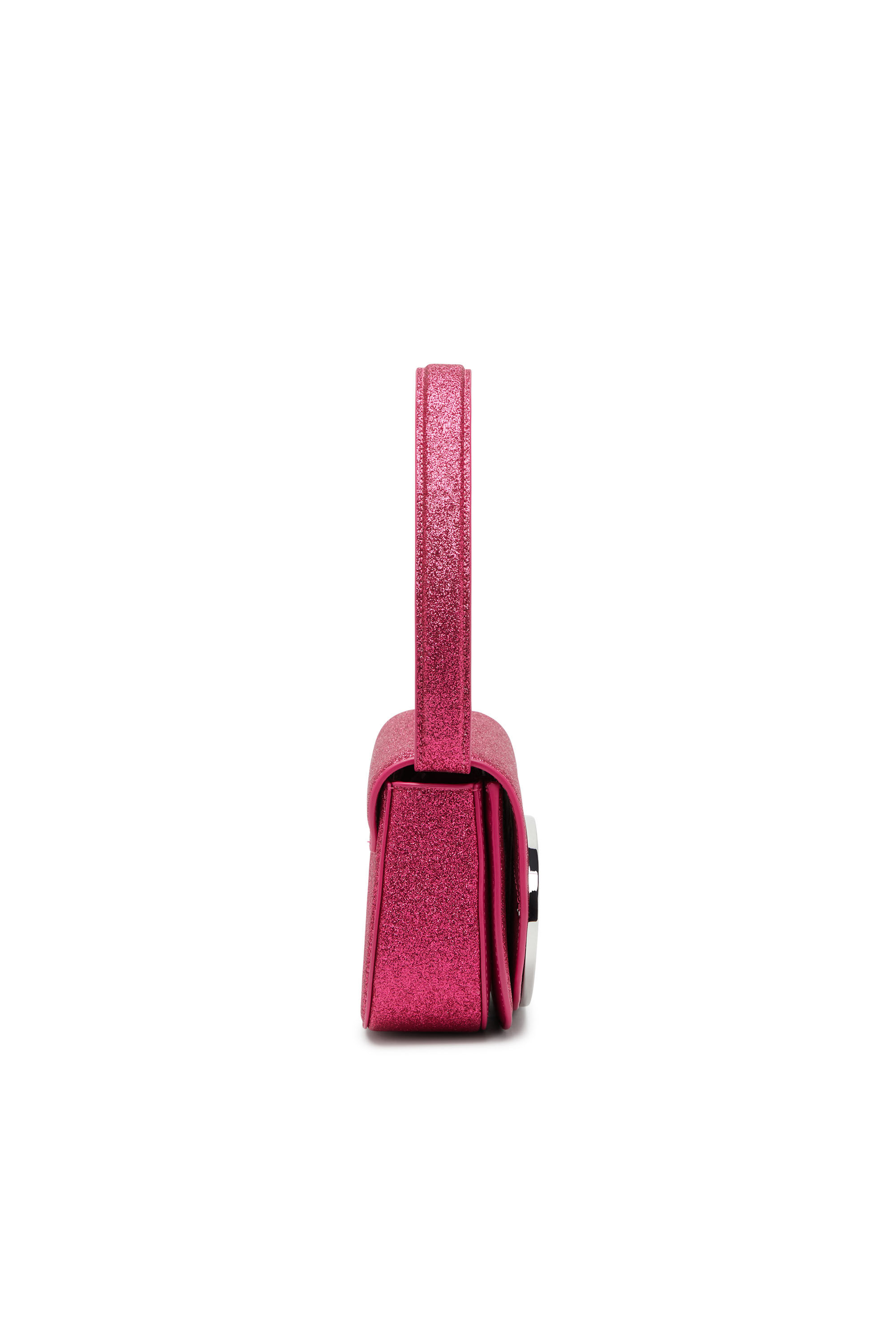 Diesel - 1DR, Female 1DR-Iconic shoulder bag in glitter fabric in Pink - Image 4