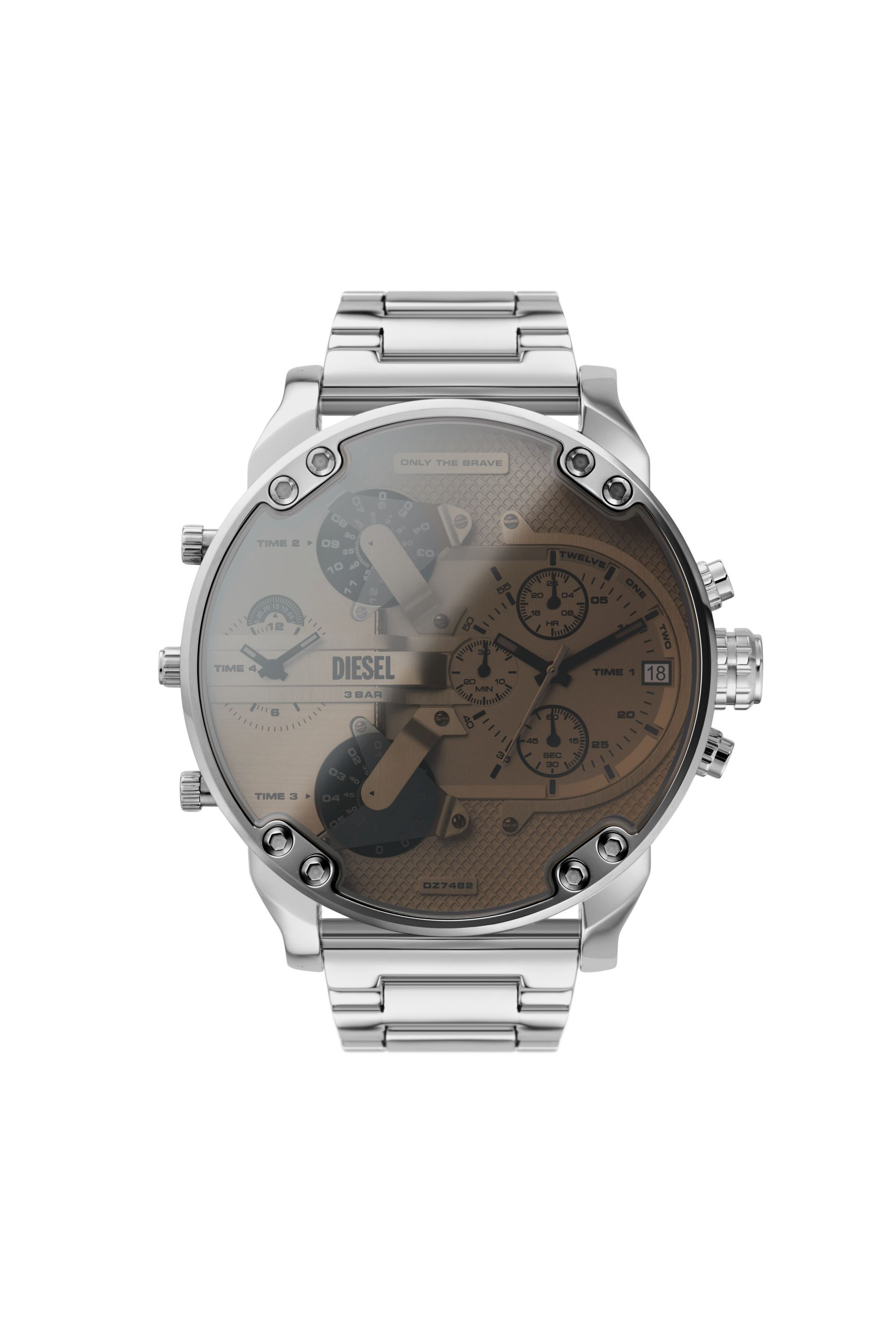 Diesel - DZ7482, Male Mr. Daddy 2.0 chronograph stainless steel watch in Silver - Image 1