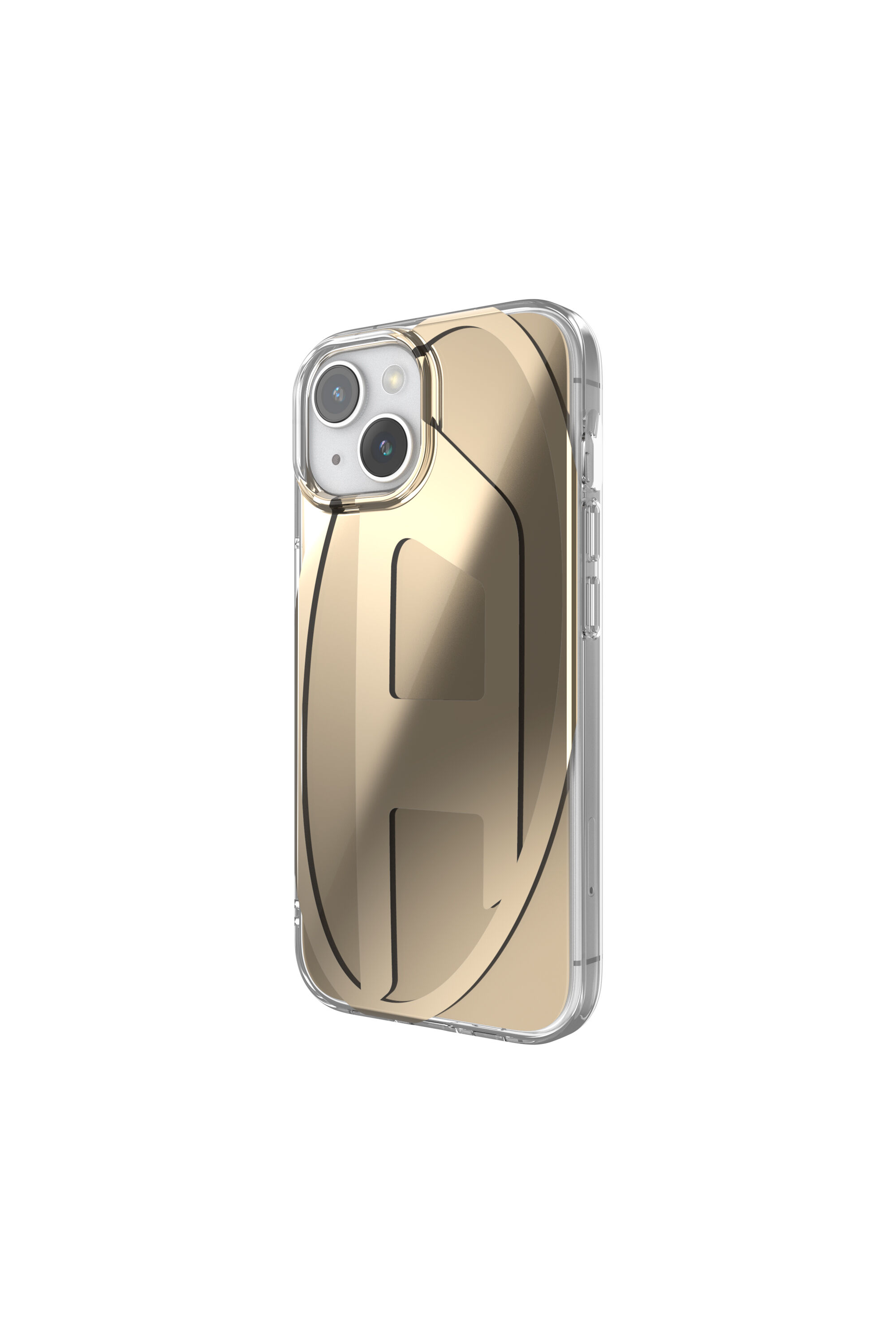 Diesel - 54088 MOULDED CASE, Unisex Oval D case iP15 in Gold - Image 4