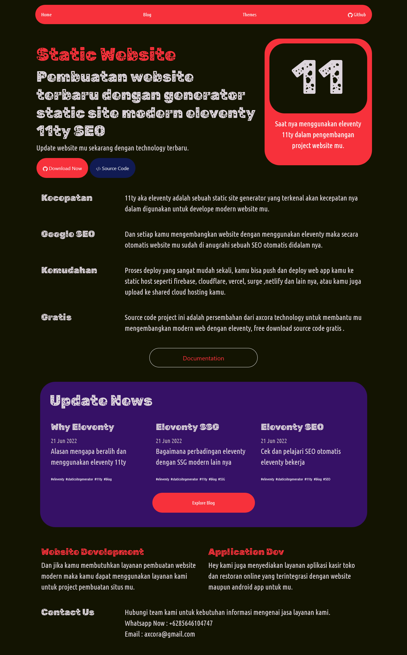 free download new eleventy web template