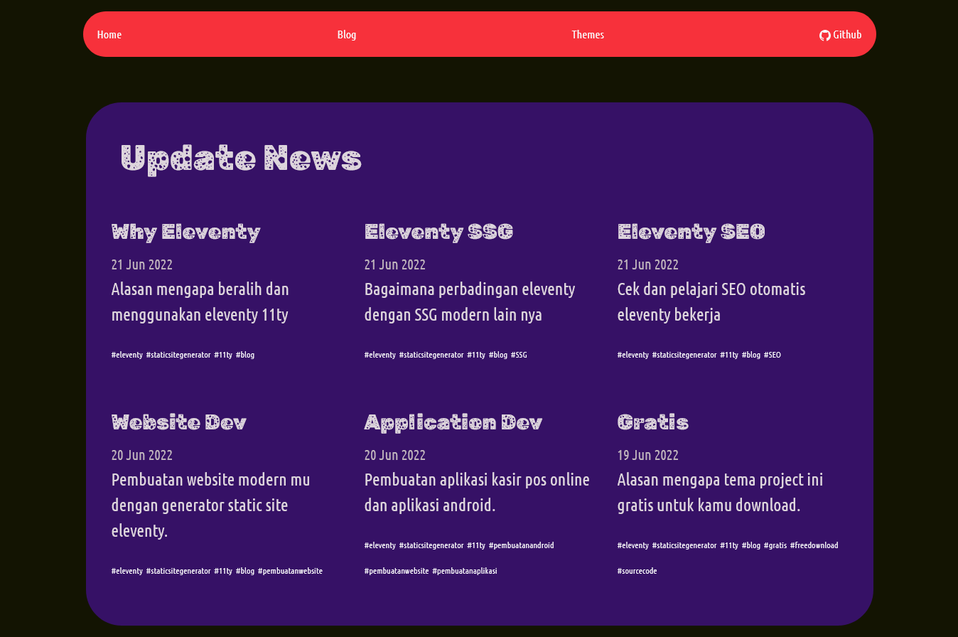 free download new eleventy web template