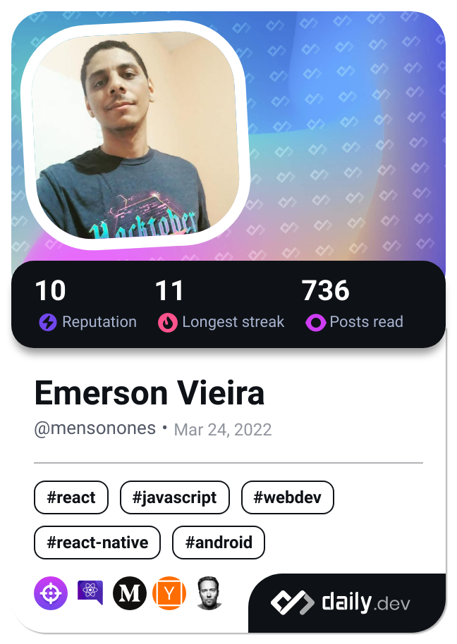 Emerson Vieira's Dev Card