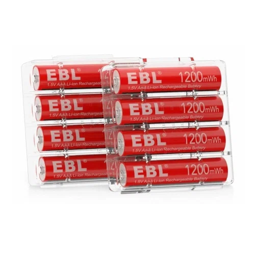 EBL 1.5V AAA Rechargeable Li-ion Batteries 1200mWh