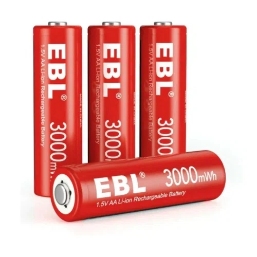 EBL AA Rechargeable Li-ion Battery 1.5V 3000mWh