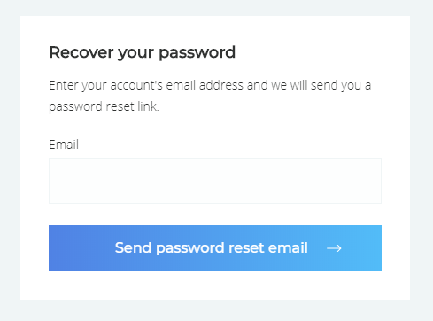 reset password