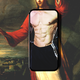 An image of Jesus, with a phone superimposed onto his torso, displaying a muscular male body