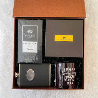 surprising gift for husband birthday after marriage with Perfume, hip flask, and more