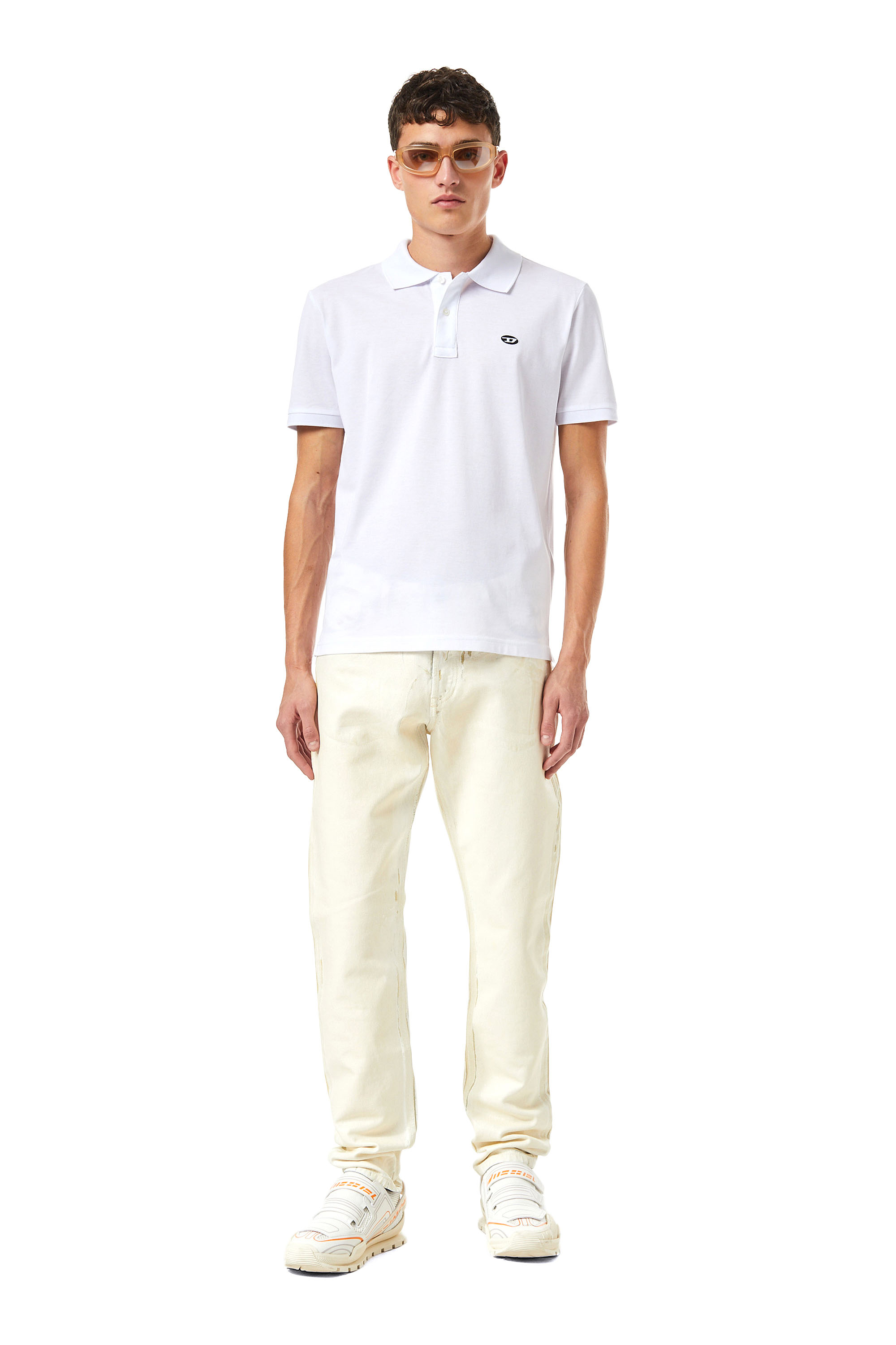 Diesel - T-SMITH-DOVAL-PJ, Man Polo shirt with oval D patch in White - Image 2