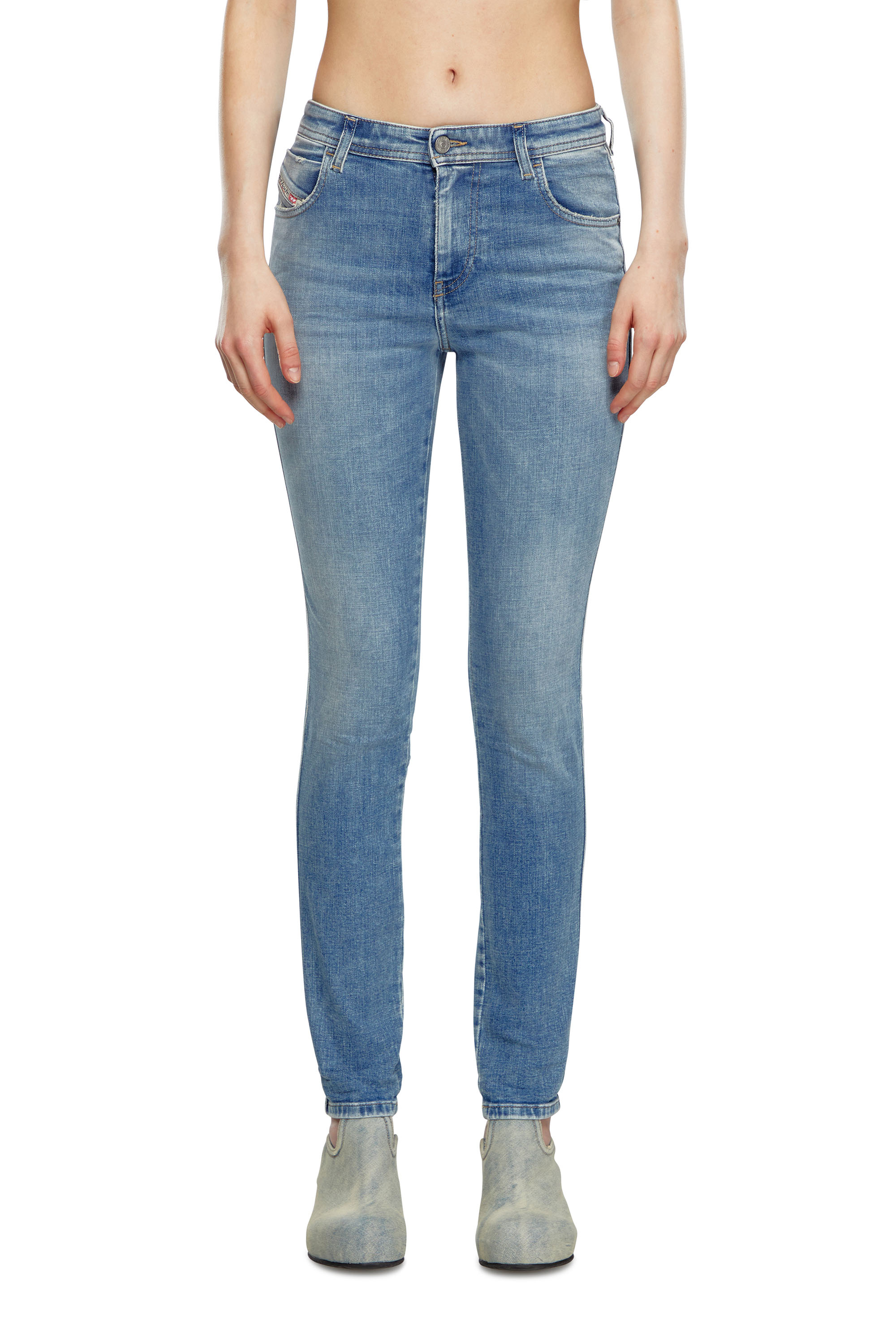 Diesel - Damen Skinny Jeans 2015 Babhila 09J21, Hellblau - Image 1
