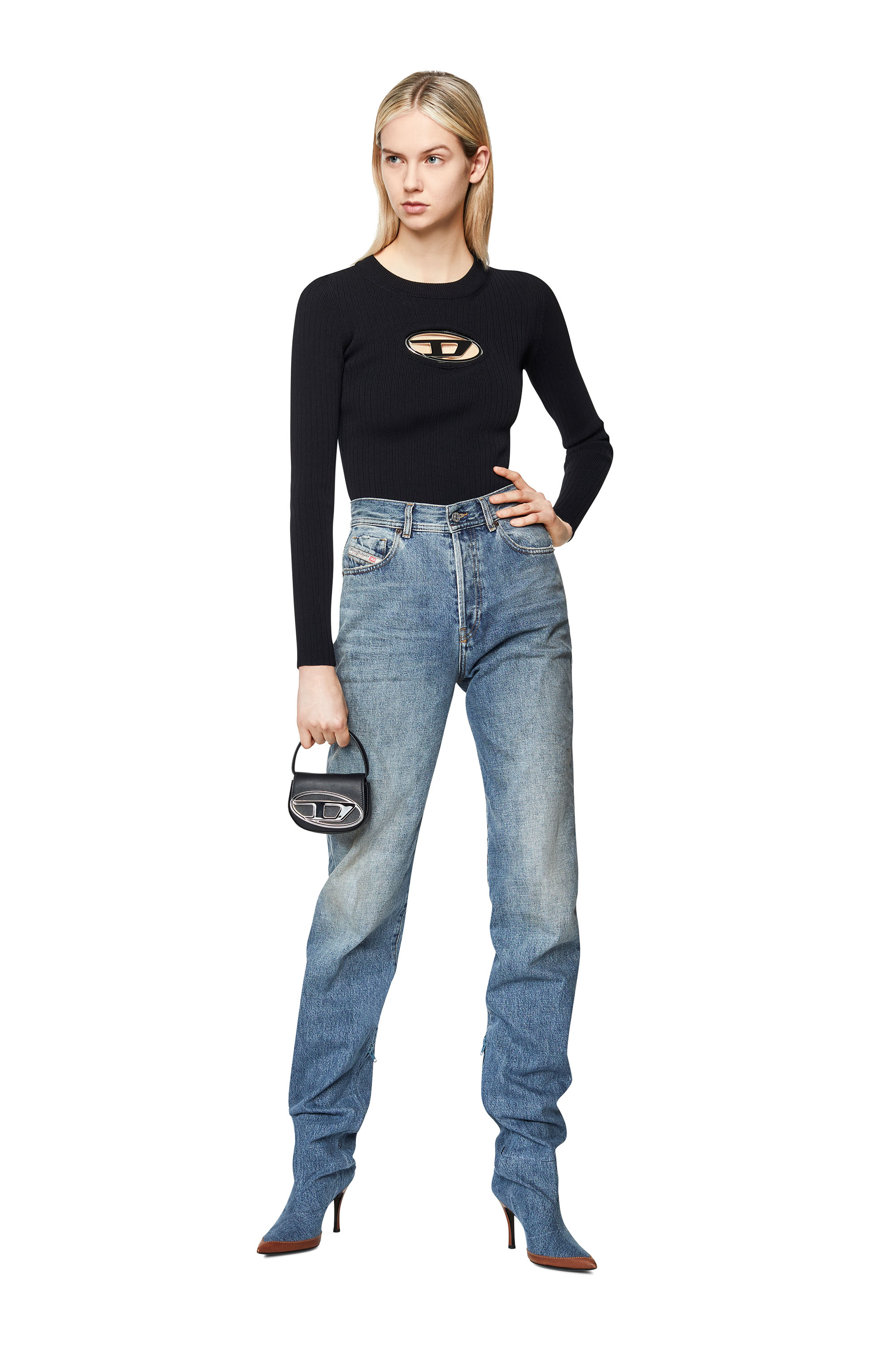 Diesel - Femme Straight Jeans 1956 D-Tulip 007A7, Bleu moyen - Image 2