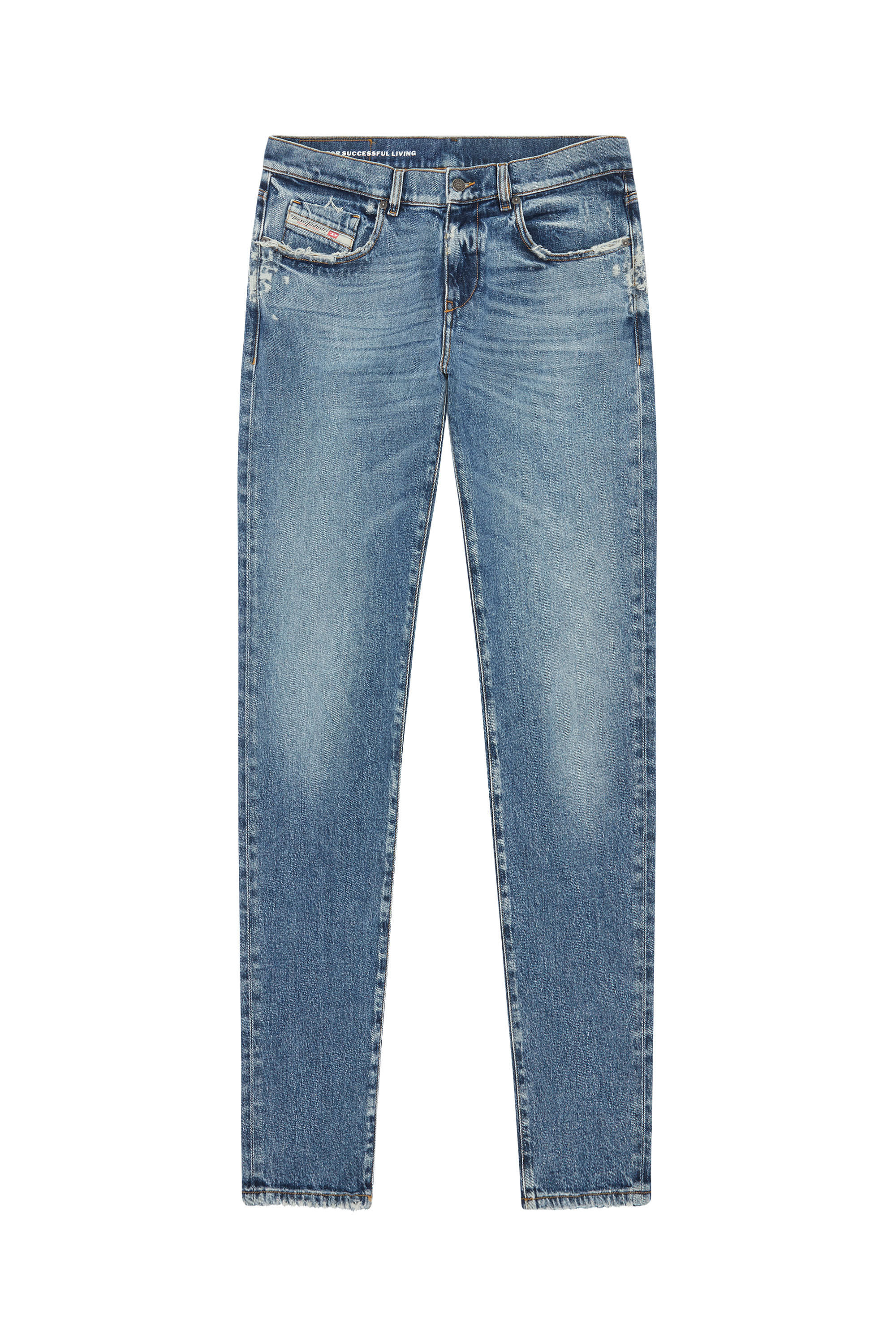 Diesel - Man's Slim Jeans 2019 D-Strukt 09F16, Medium blue - 3