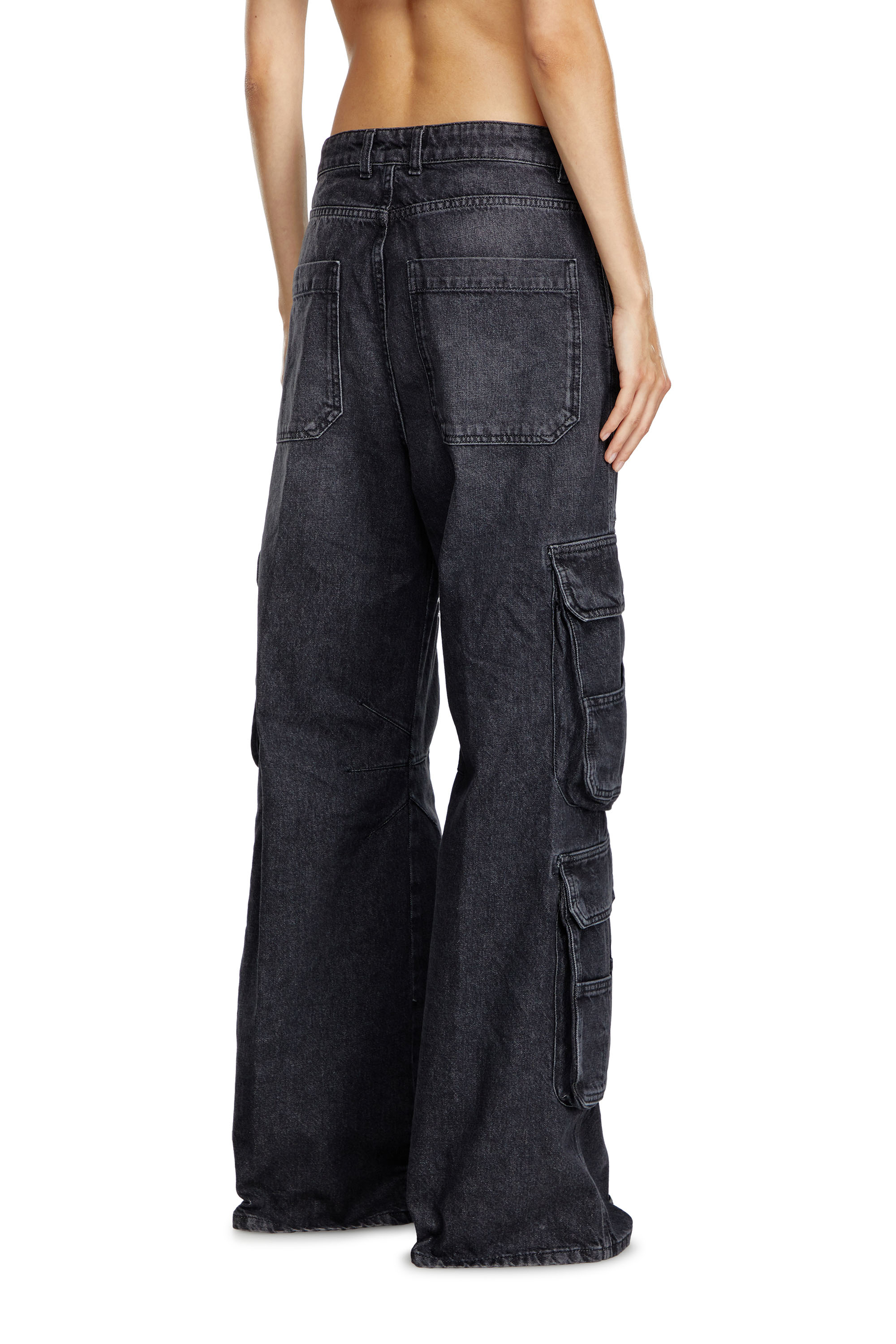 Diesel - Femme Straight Jeans 1996 D-Sire 0HLAA, Noir/Gris foncé - Image 4