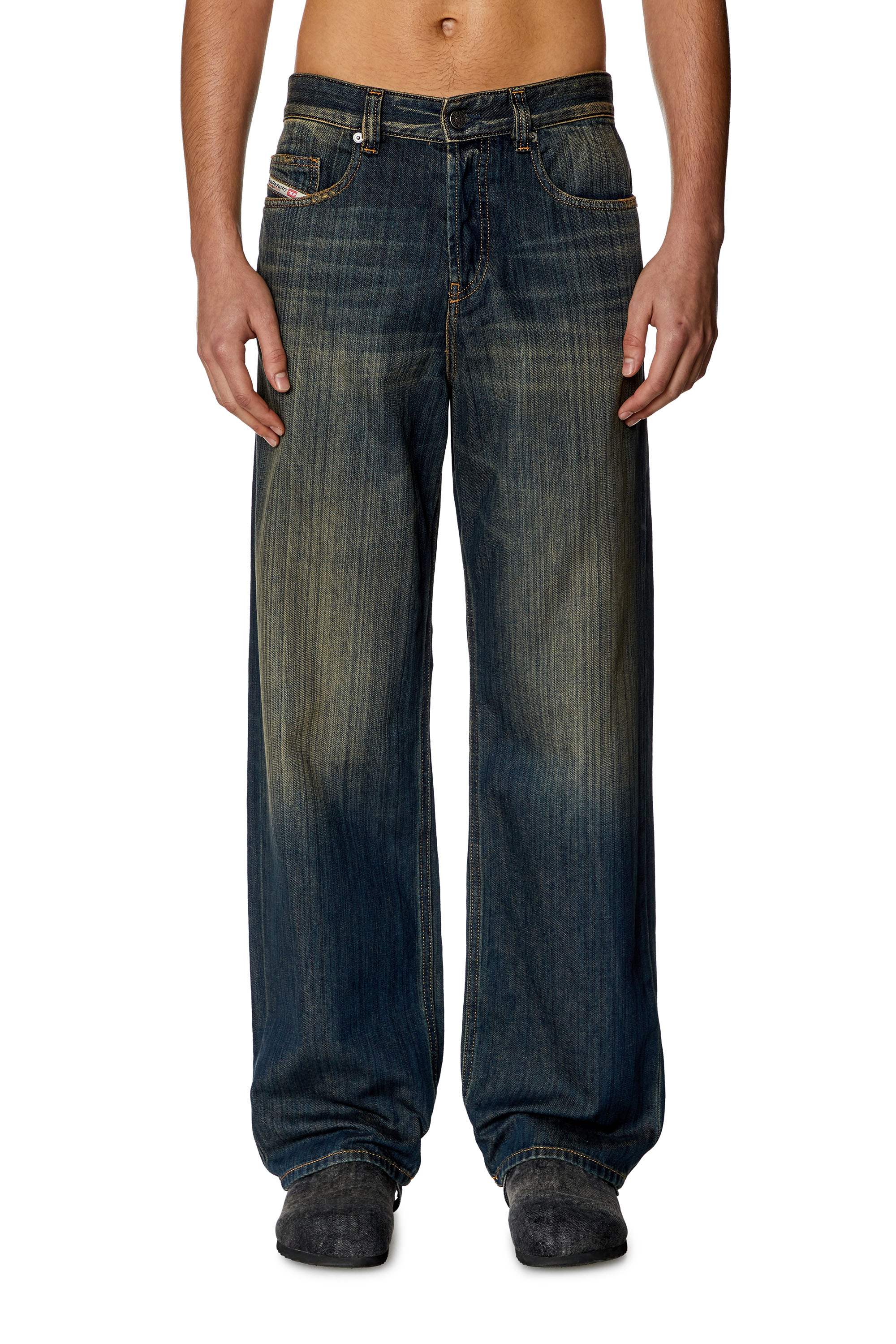 Diesel - Herren Straight Jeans 2001 D-Macro 09I20, Dunkelblau - Image 2
