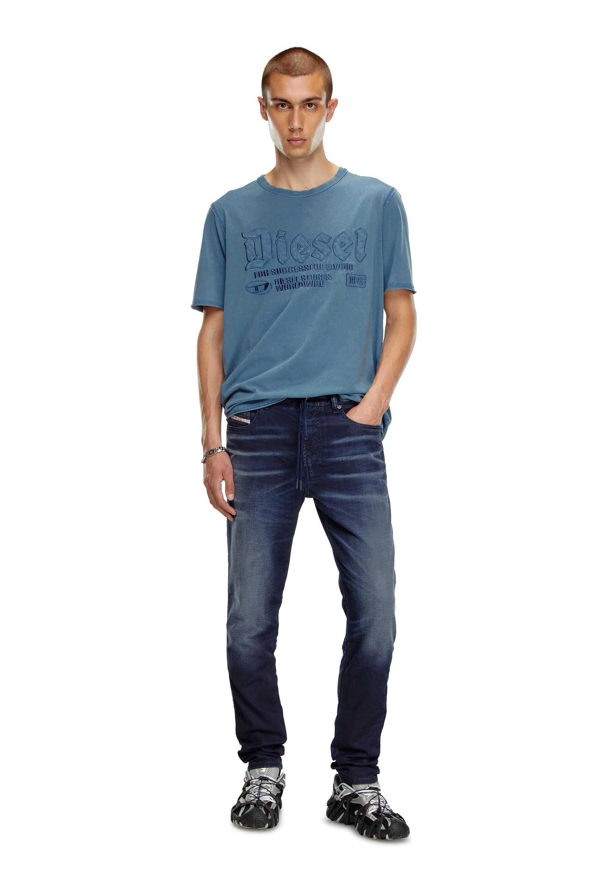 Diesel - Man's Slim 2060 D-Strukt Joggjeans® 068LY, Dark Blue - 2