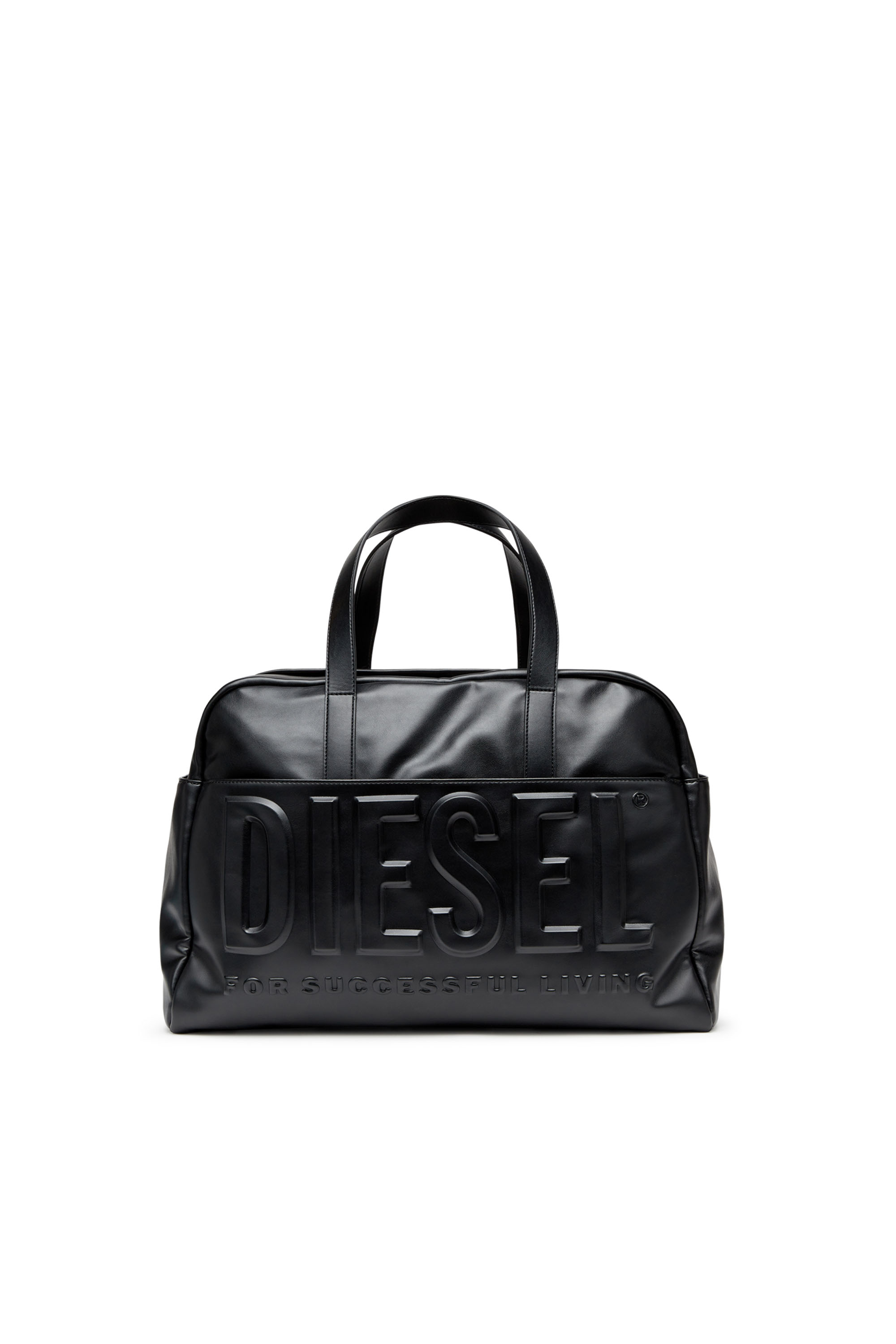 Diesel - DSL 3D DUFFLE L X, Uomo Dsl 3D L-Borsone con maxi logo 3D in Nero - Image 1