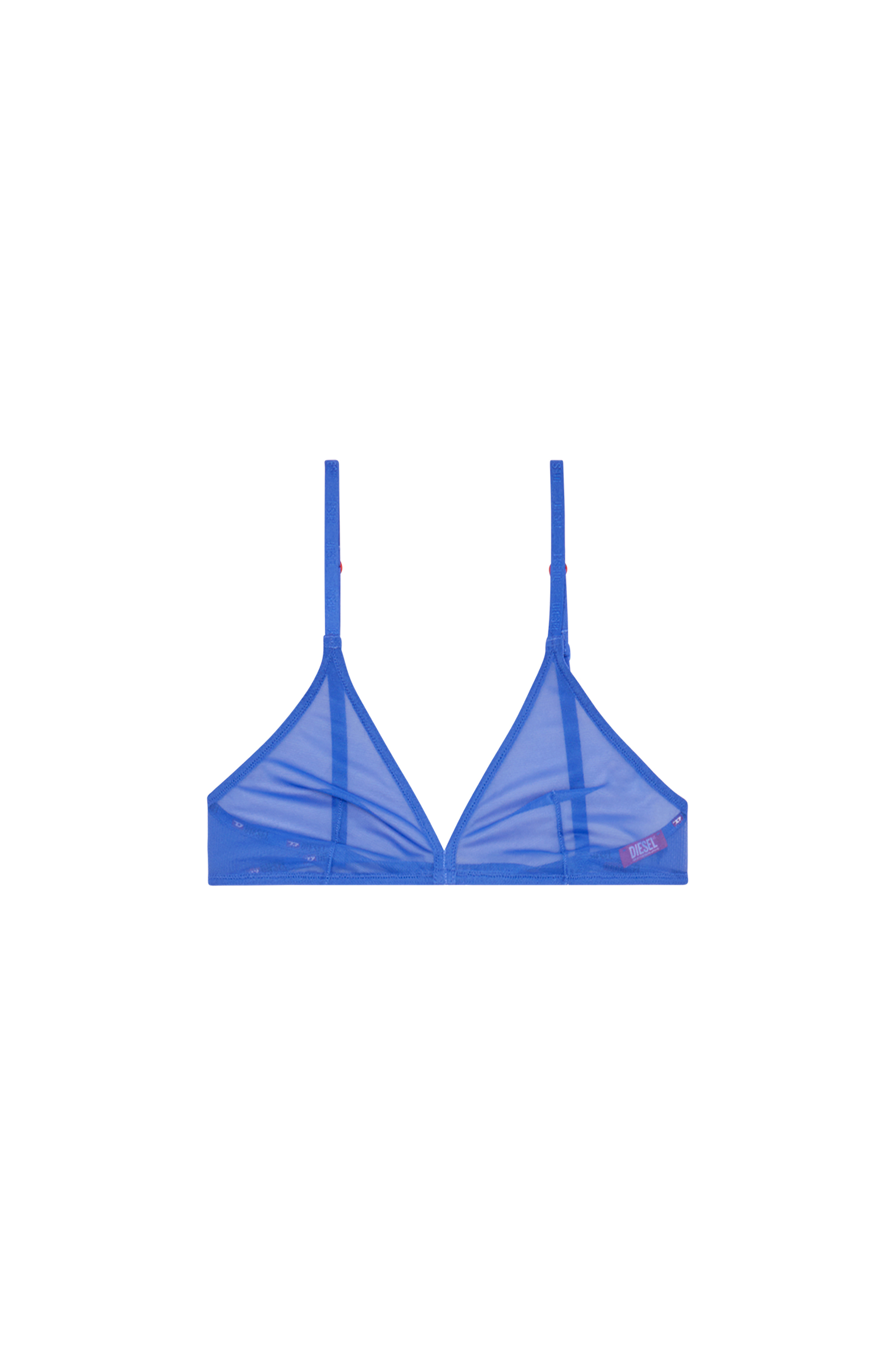Diesel - UFSB-MUSA, Damen Triangel-BH aus elastischem Mesh in Blau - Image 4
