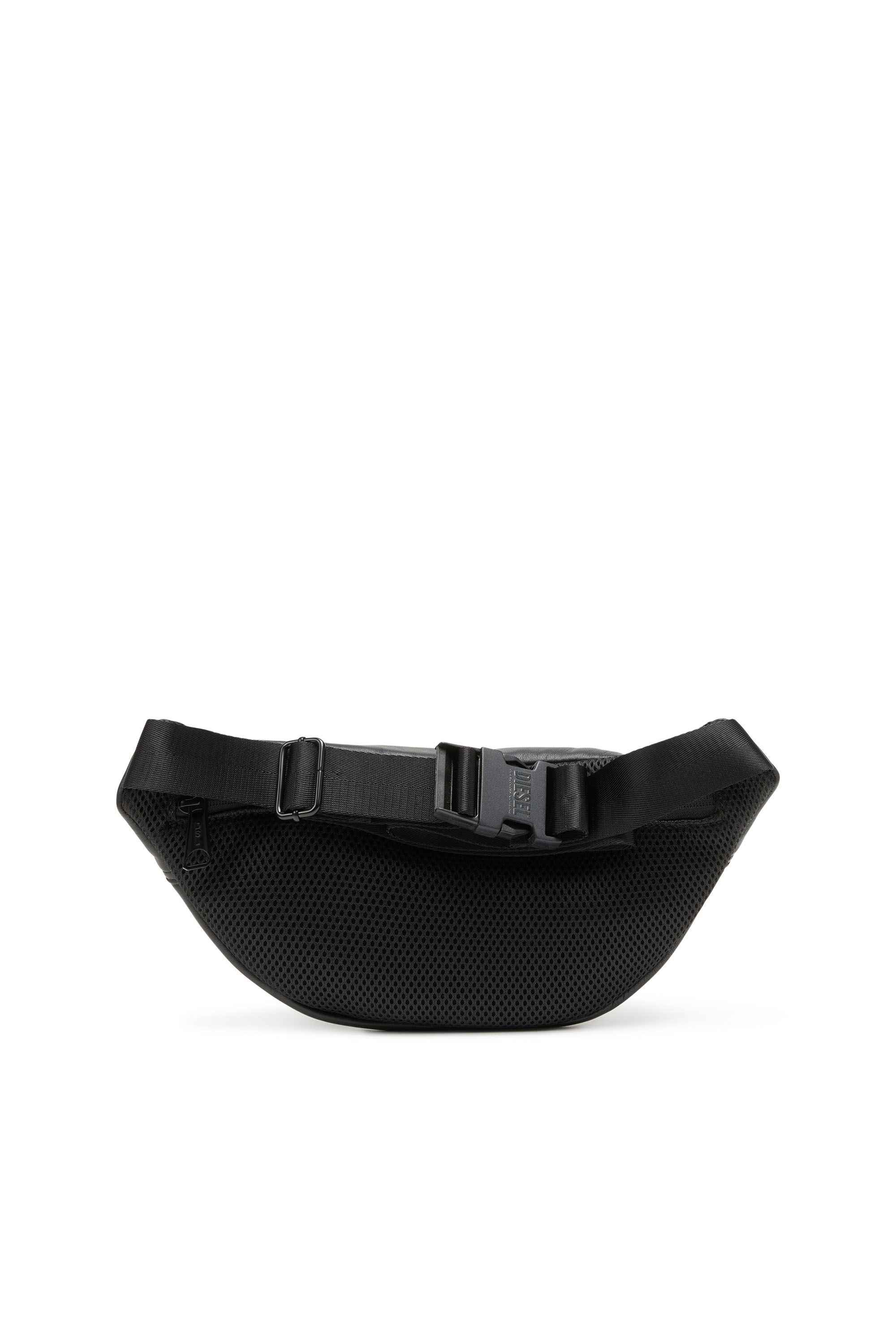 Diesel - RAVE BELTBAG, Homme Rave-Sac banane en cuir avec D en métal in Noir - Image 2