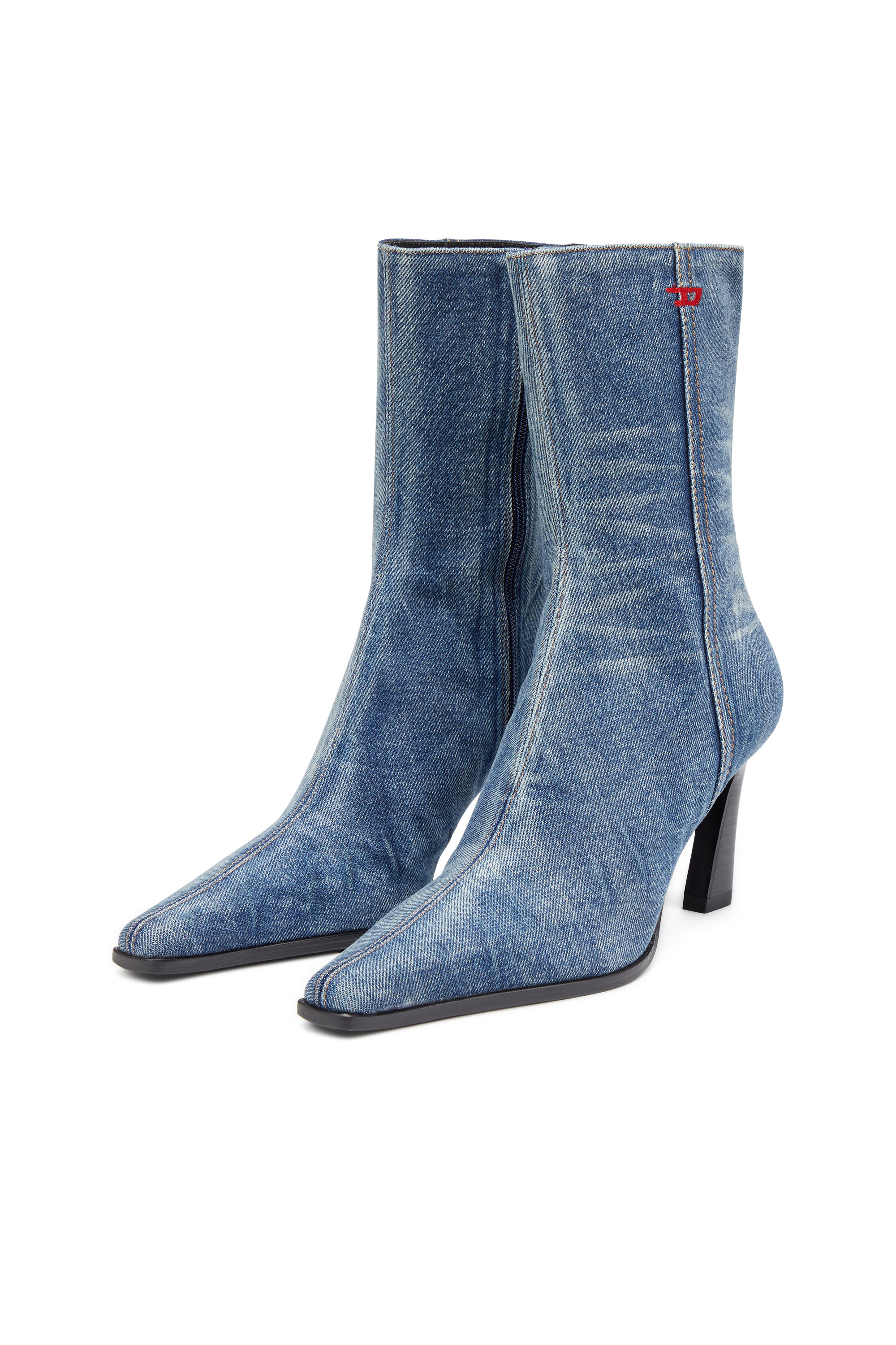 Diesel - D-ALLAS BT, D-Allas-Stivaletto in denim washed Donna in Blu - 7