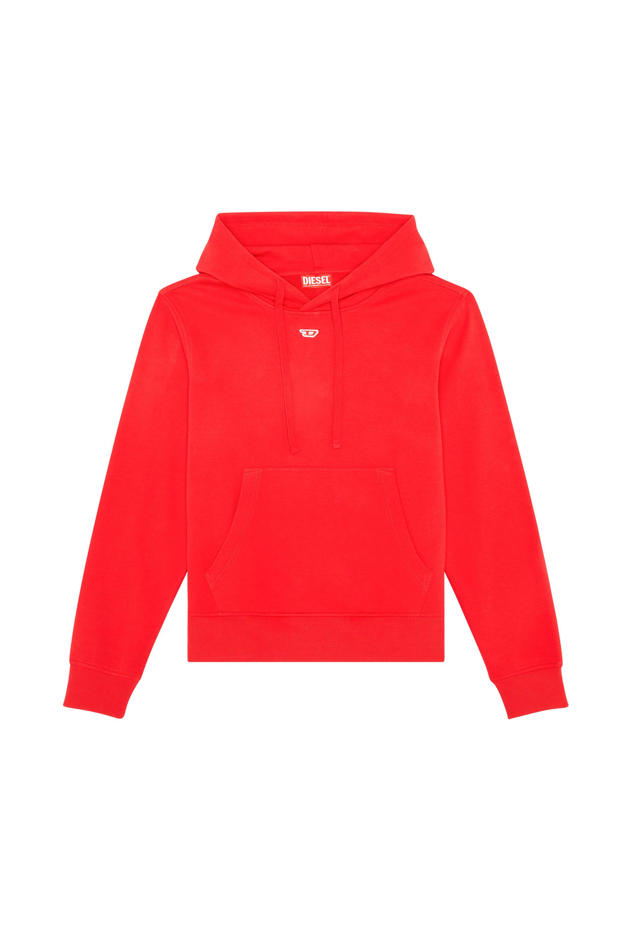 Diesel - S-GINN-HOOD-D, Damen Hoodie mit gesticktem D-Patch in Rot - Image 3