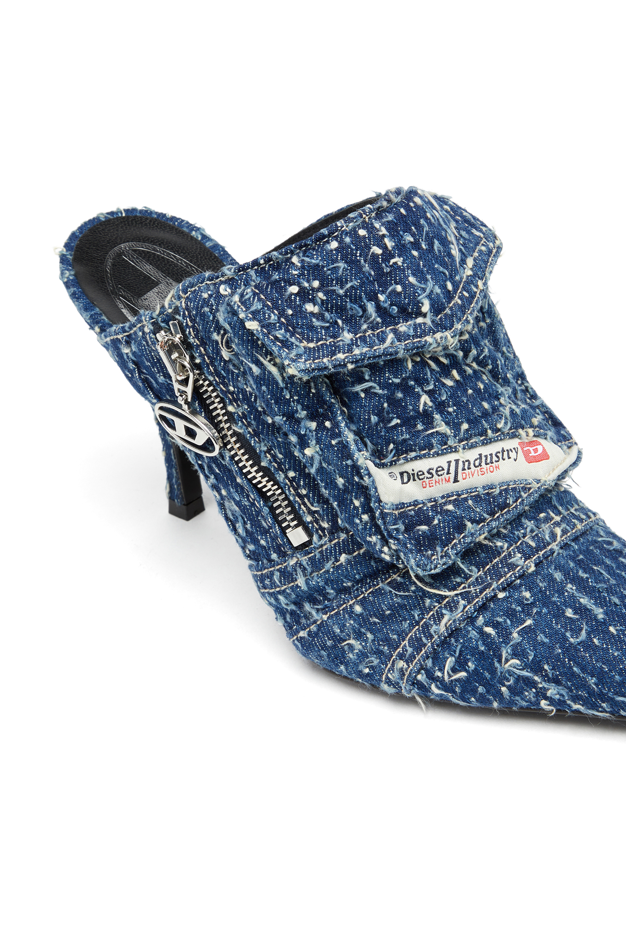 Diesel - D-VENUS POCKET ML, D-Venus-Mule in denim bouclé Donna in Blu - 5