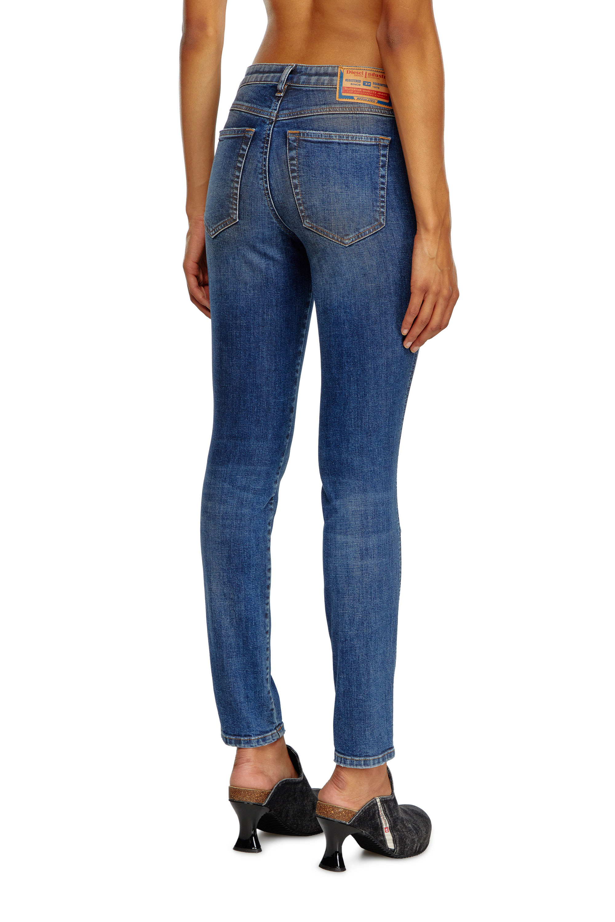 Diesel - Damen Skinny Jeans 2015 Babhila 09J32, Dunkelblau - Image 4