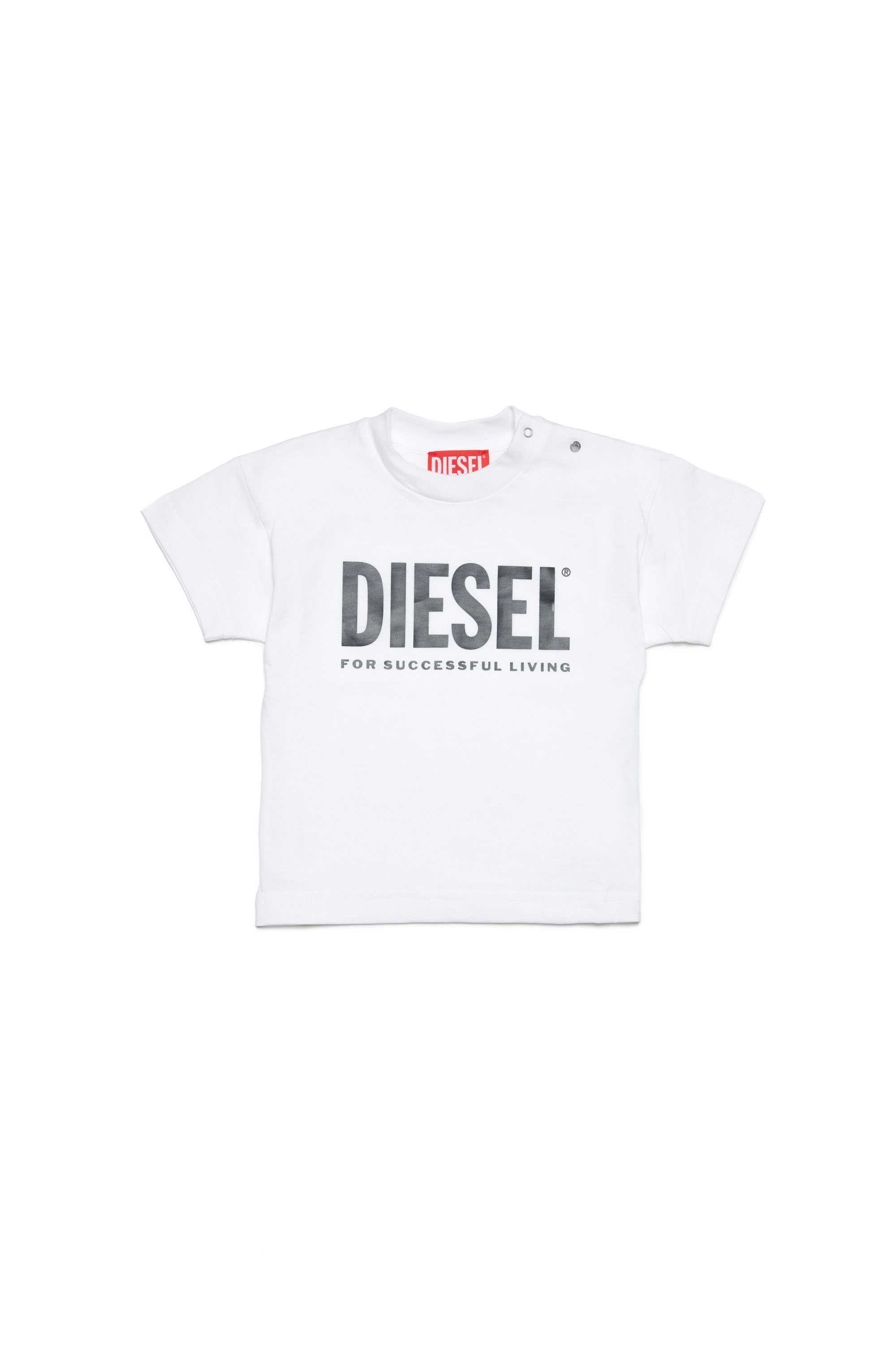 Diesel - TGIUB, Unisex T-Shirt mit Logo-Print in Weiss - Image 1