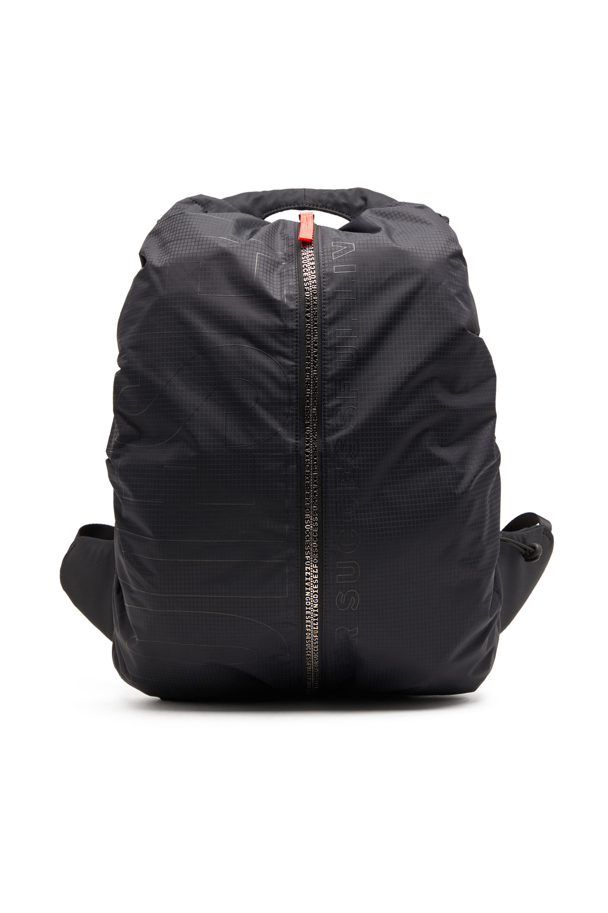 Diesel - ZIP-D BACKPACK X, Homme Sac à dos en jacquard à carreaux in Noir - Image 1