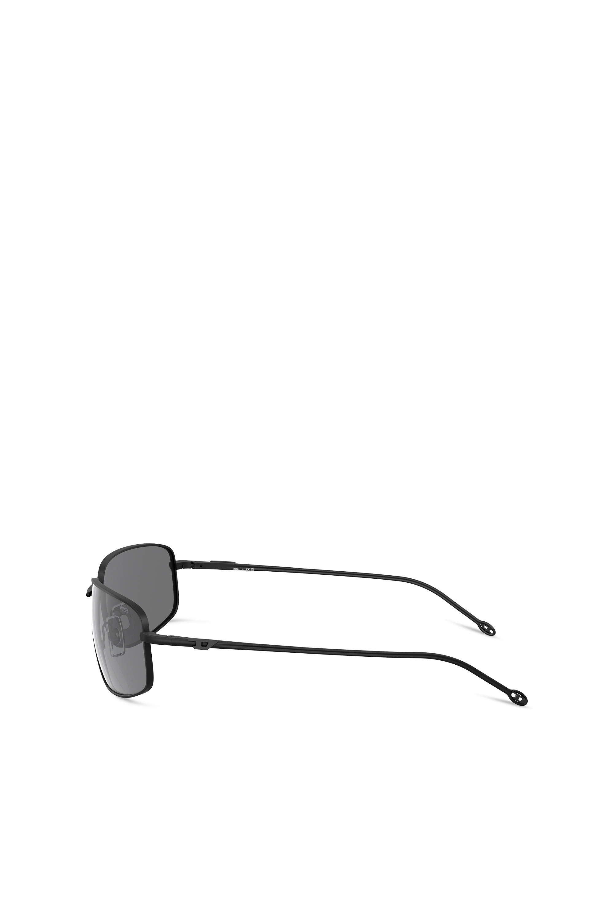 Diesel - 0DL1005, Unisex Sonnenbrille in Racer-Form aus Metall in Schwarz - Image 2