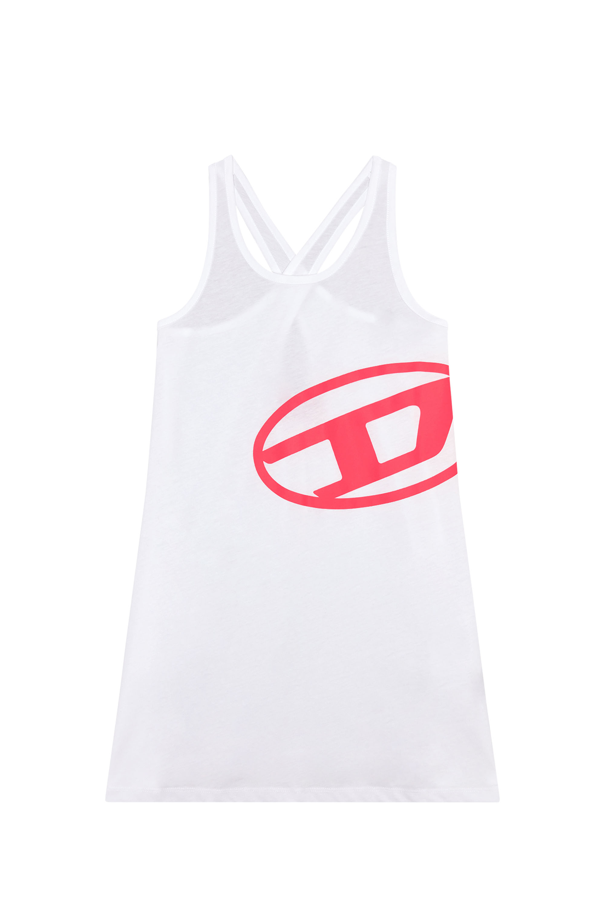 Diesel - MCUDEMMY, Damen Strand-Kleid mit Oval D-Print in Weiss - Image 1