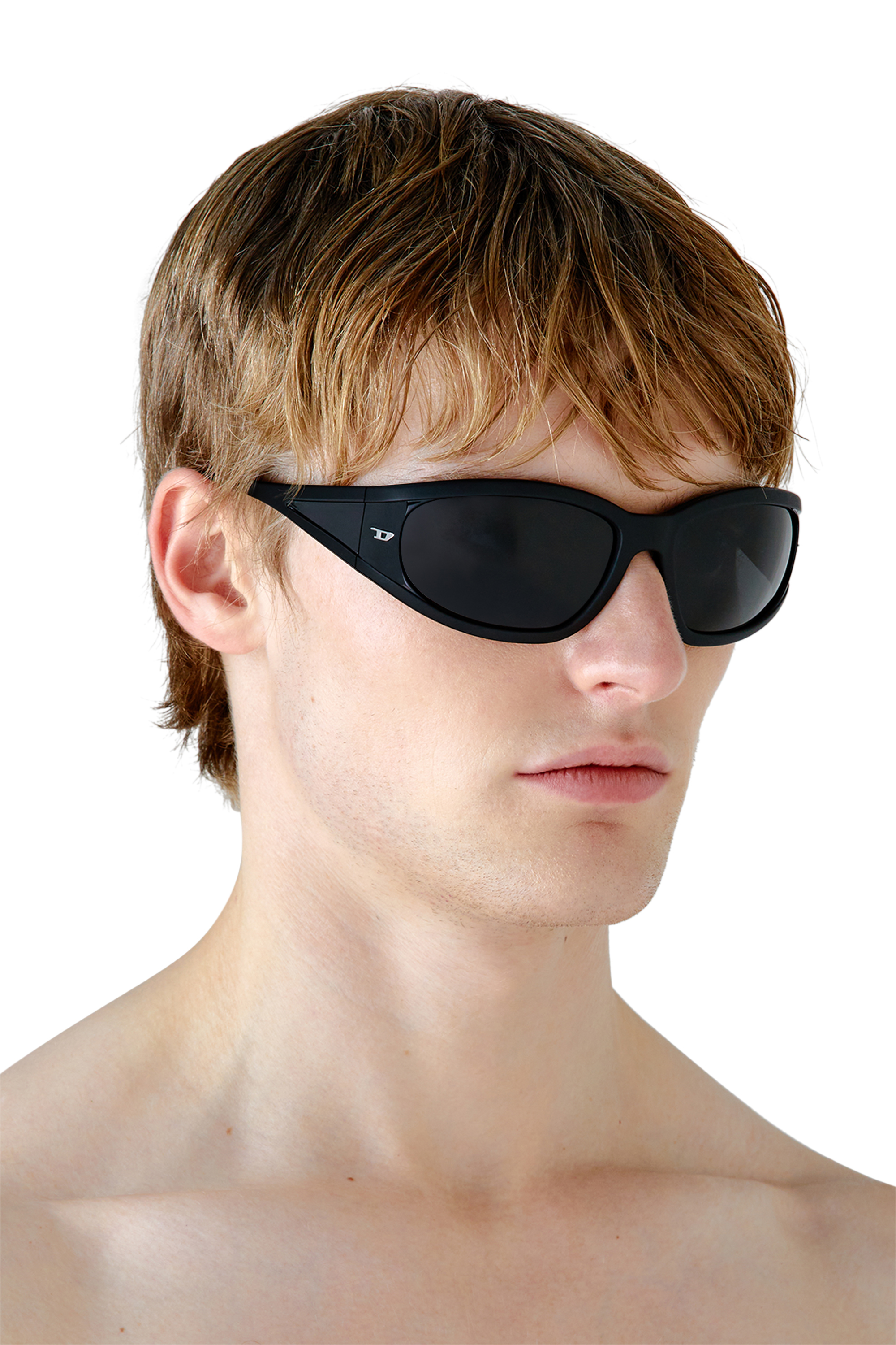 Diesel - 0DL3002, Unisex Sonnenbrille aus acetat mit rechteckigen gläsern in Schwarz - Image 5