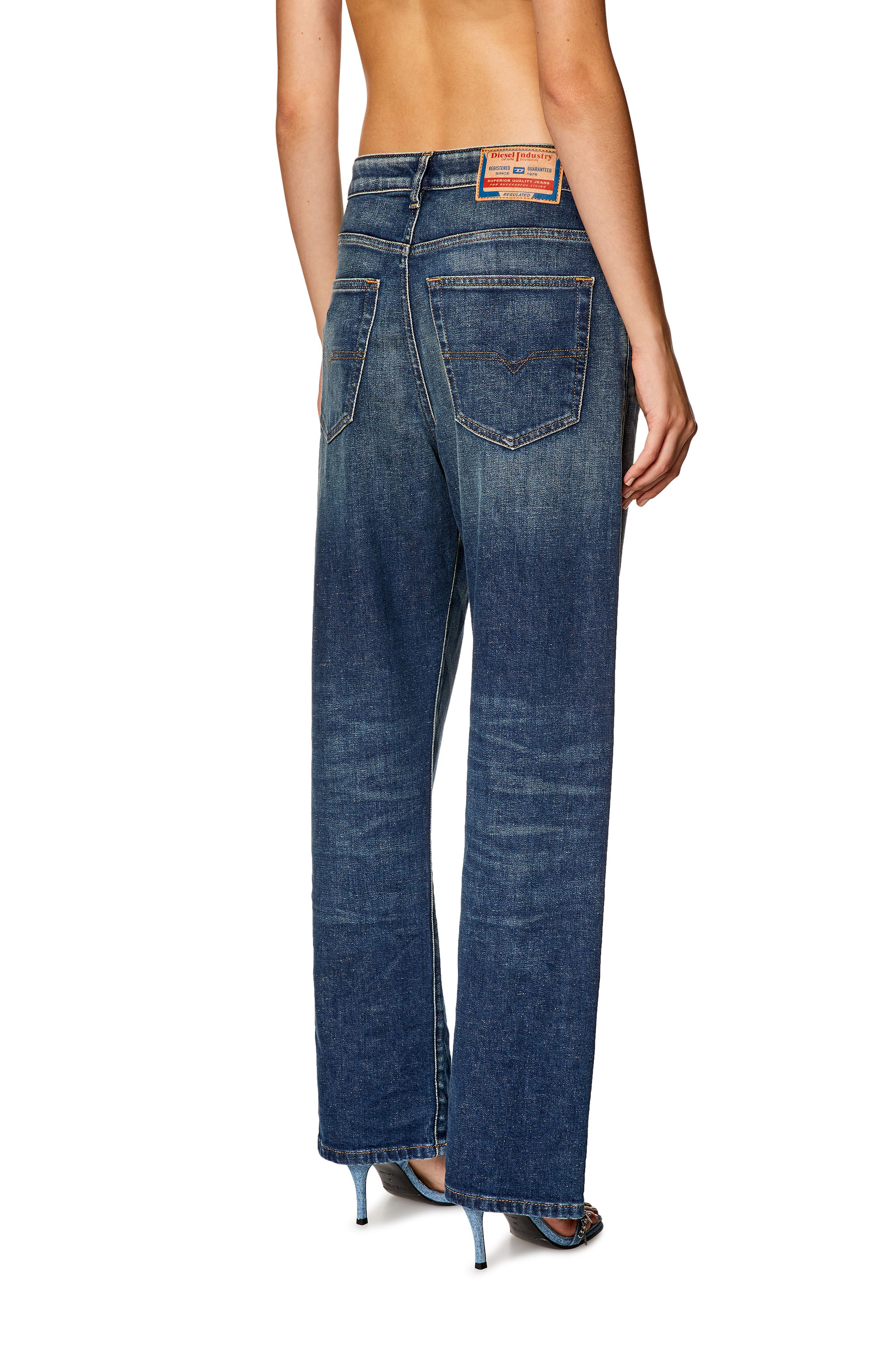 Diesel - Femme Straight Jeans 1999 D-Reggy 09H49, Bleu Foncé - Image 4