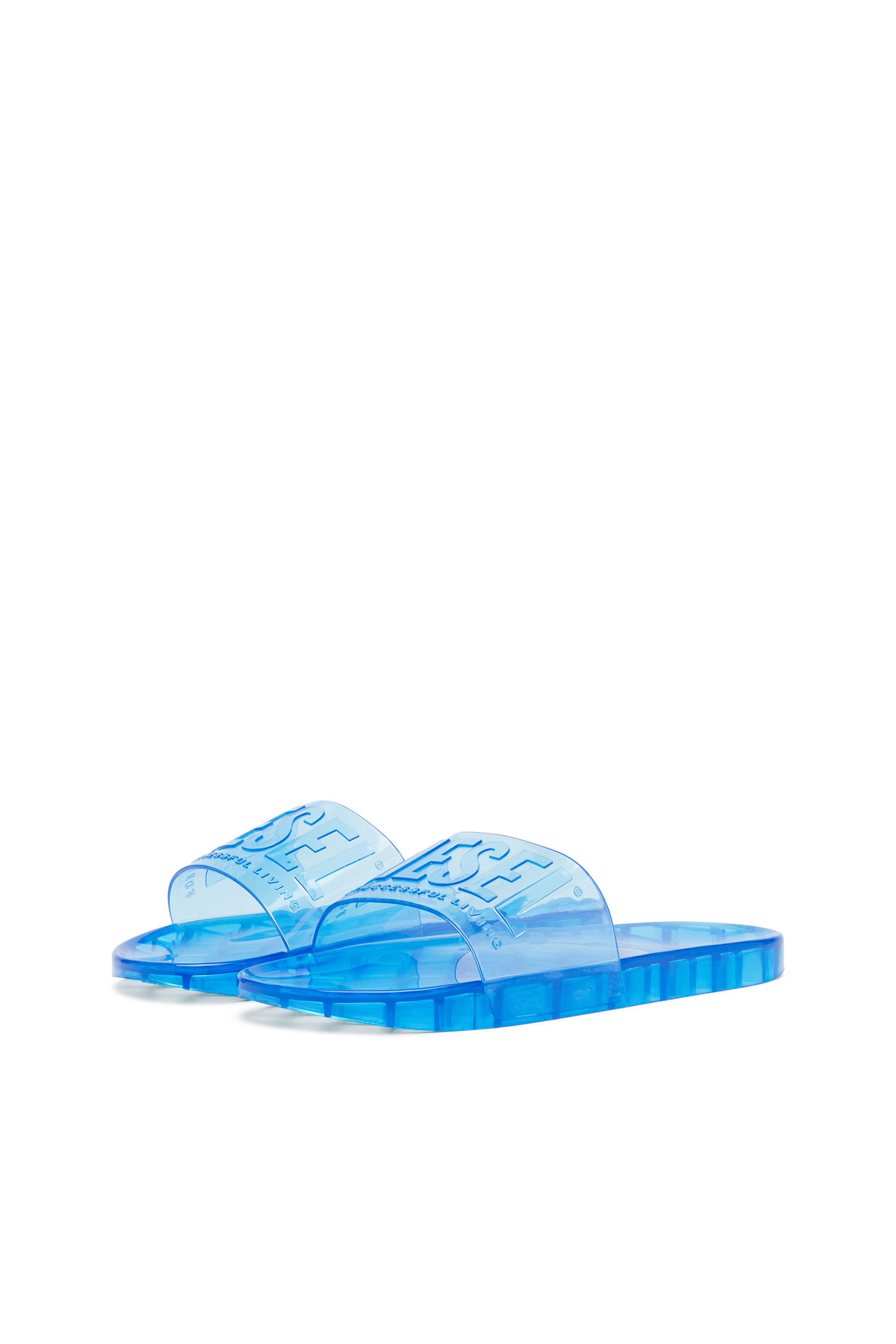 Diesel - SA-KARAIBI GL X, Femme Sa-Karaibi-Claquettes de piscine en PVC transparent in Bleu - Image 8