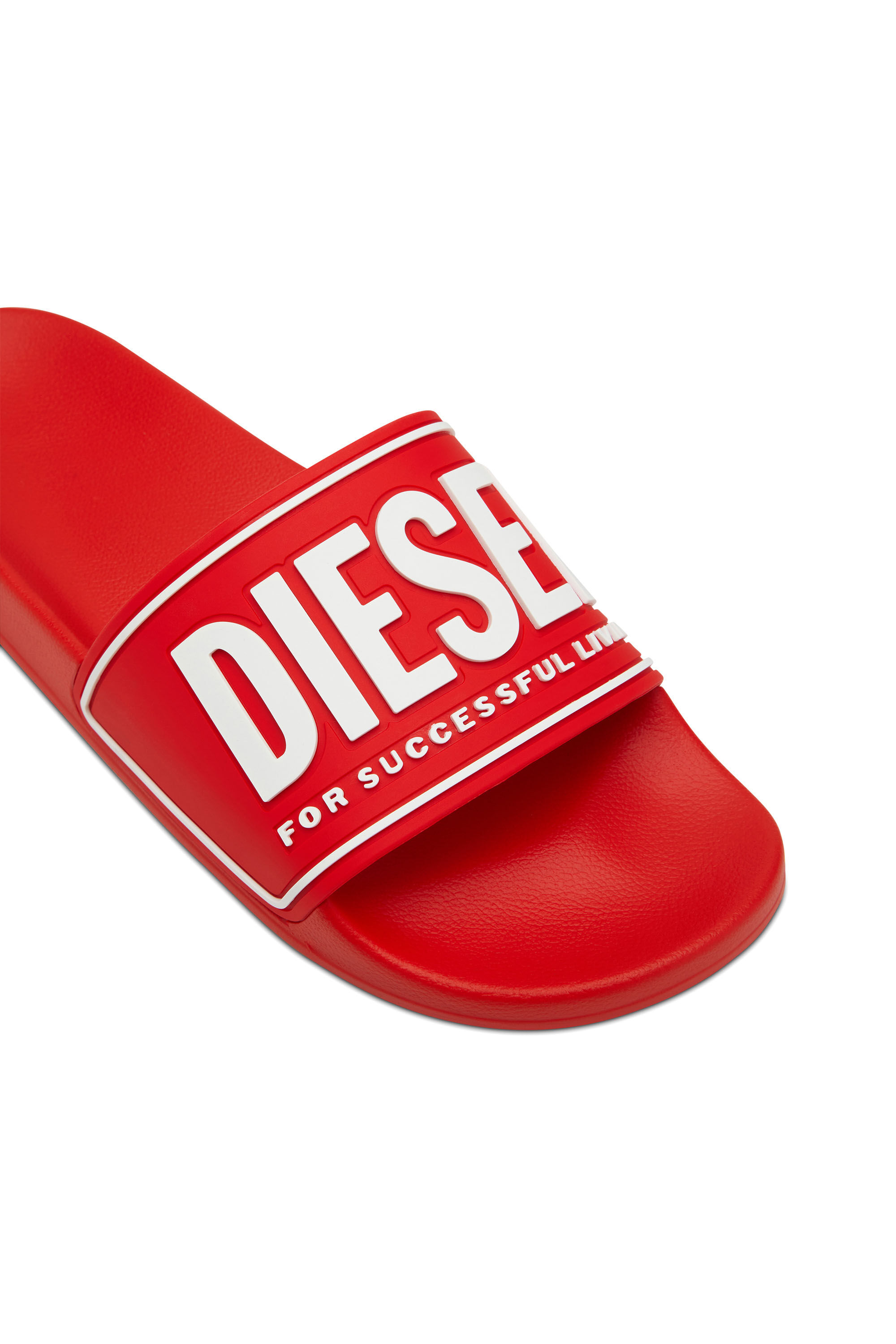 Diesel - SA-MAYEMI CC, Homme Sa-Mayemi-Claquettes de piscine avec logo 3D in Rouge - Image 6