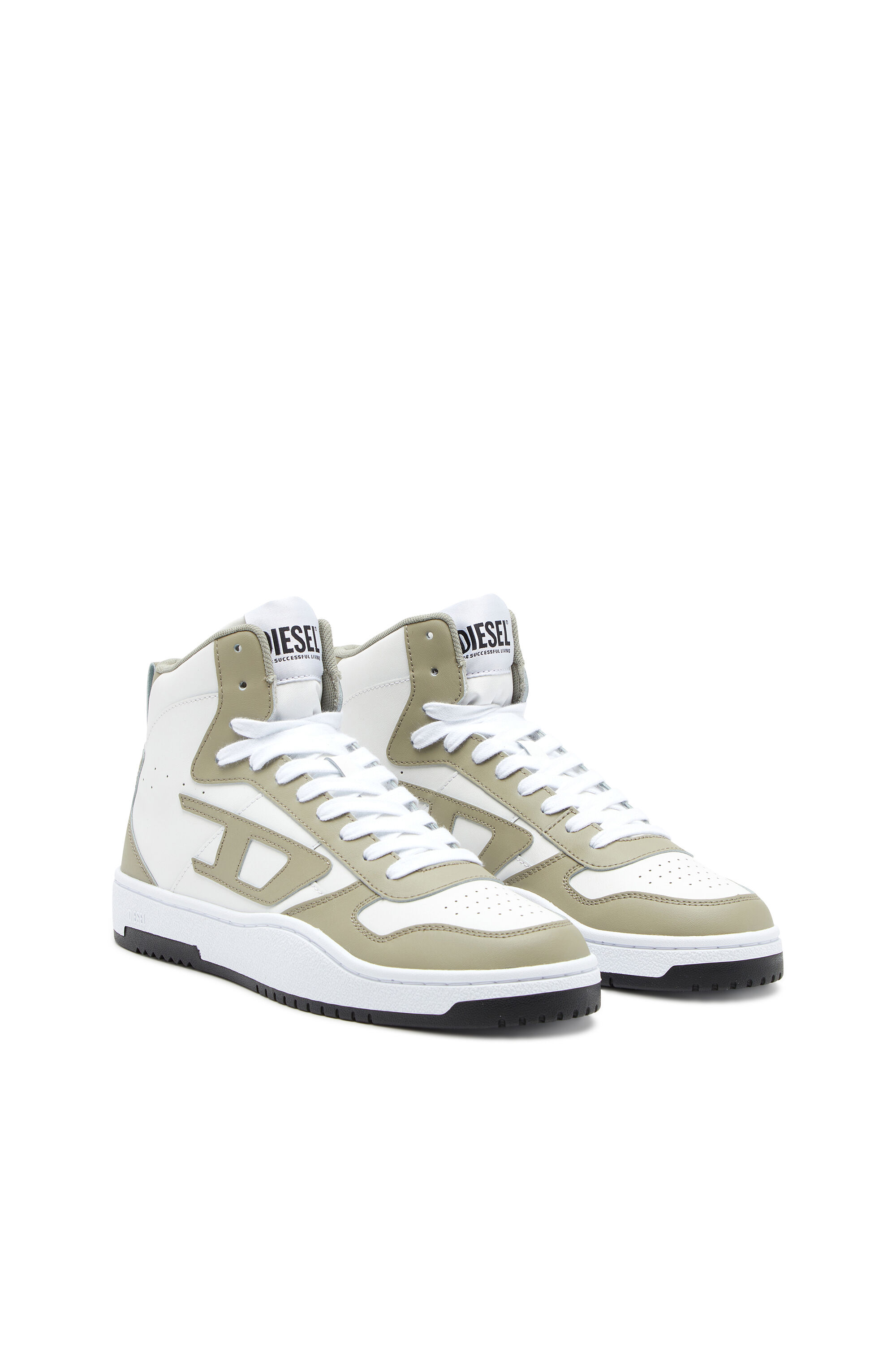 Diesel - S-UKIYO V2 MID, Man S-Ukiyo-High-top sneakers in leather in Multicolor - Image 2