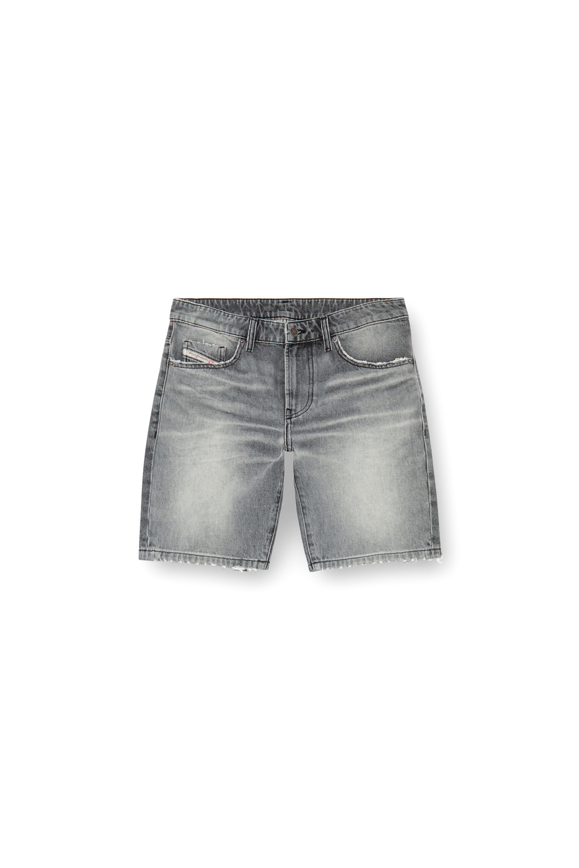 Diesel - D-FIN, Uomo Short slim in denim in Grigio - Image 2