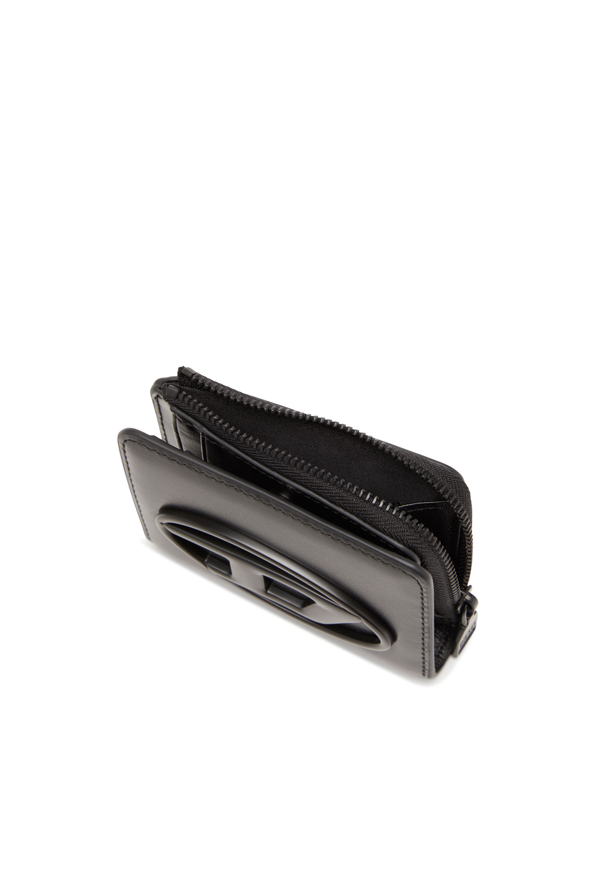 Diesel - HOLI-D CARD HOLDER ZIP L, Unisex's Card holder in smooth leather in Black - 4