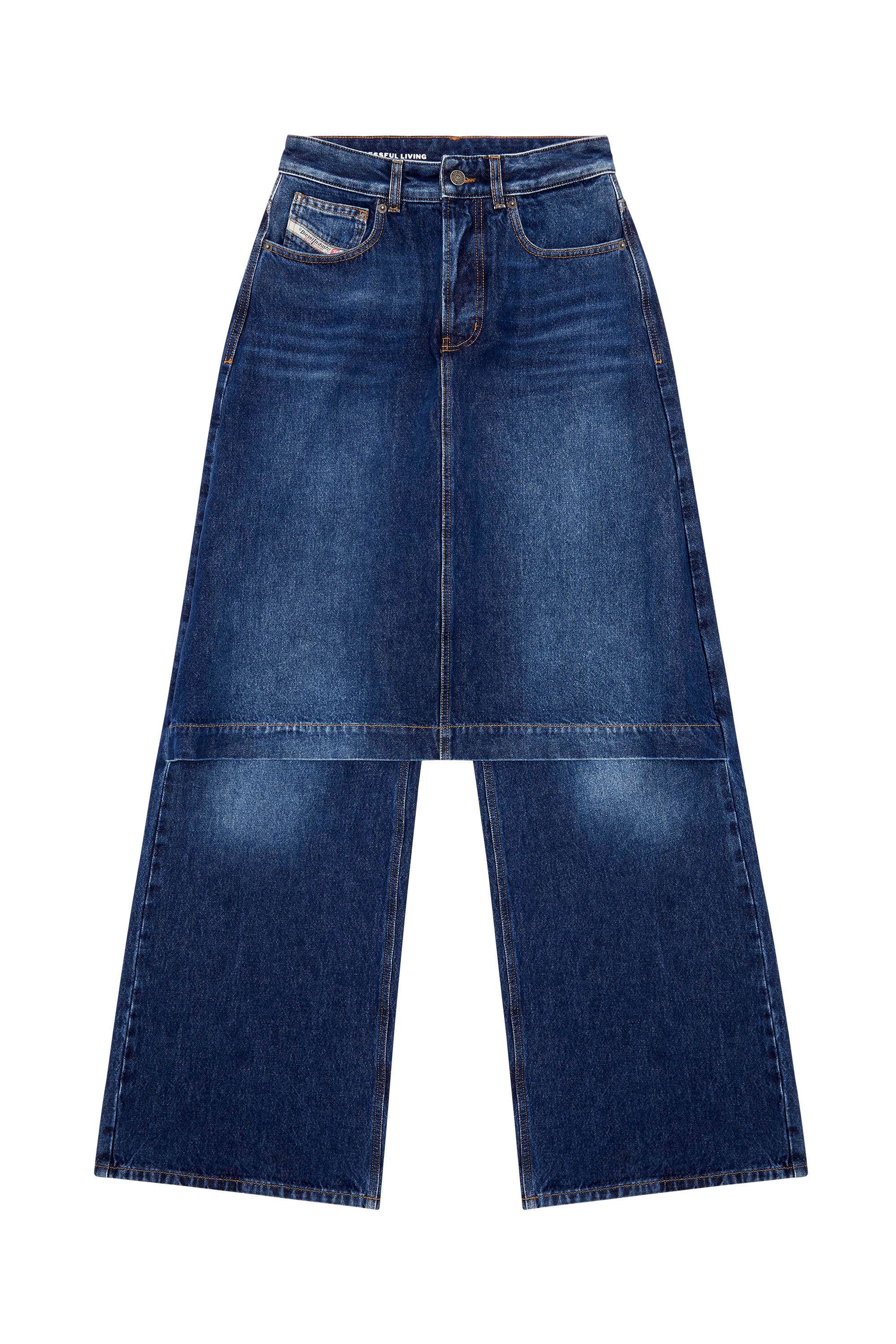 Diesel - Damen Straight Jeans D-Syren 0DBCF, Dunkelblau - Image 2