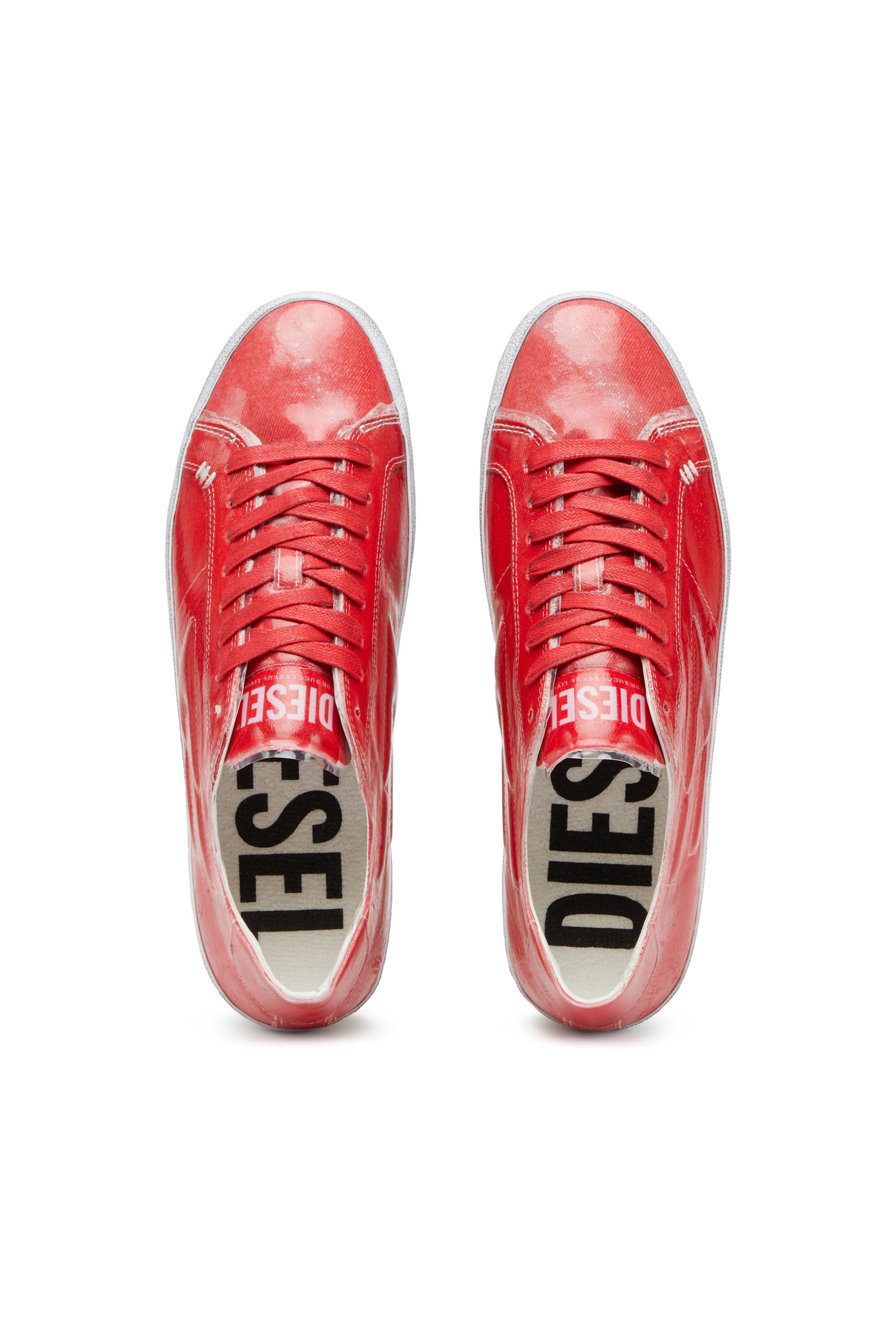 Diesel - S-LEROJI LOW W, Damen S-Leroji Low W - Sneakers aus Canvas mit Overlay aus TPU in Rot - Image 4