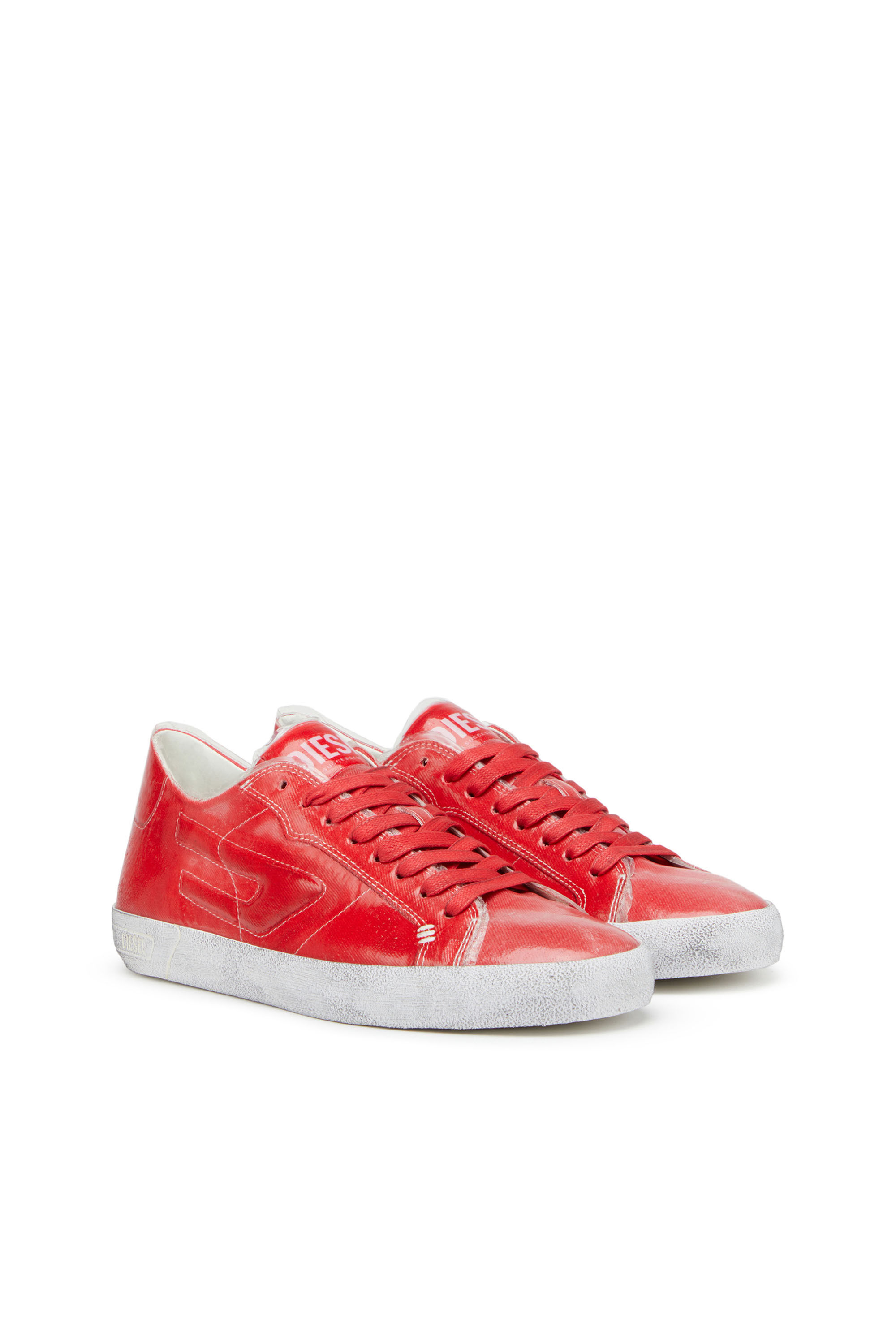 Diesel - S-LEROJI LOW W, Damen S-Leroji Low W - Sneakers aus Canvas mit Overlay aus TPU in Rot - Image 2