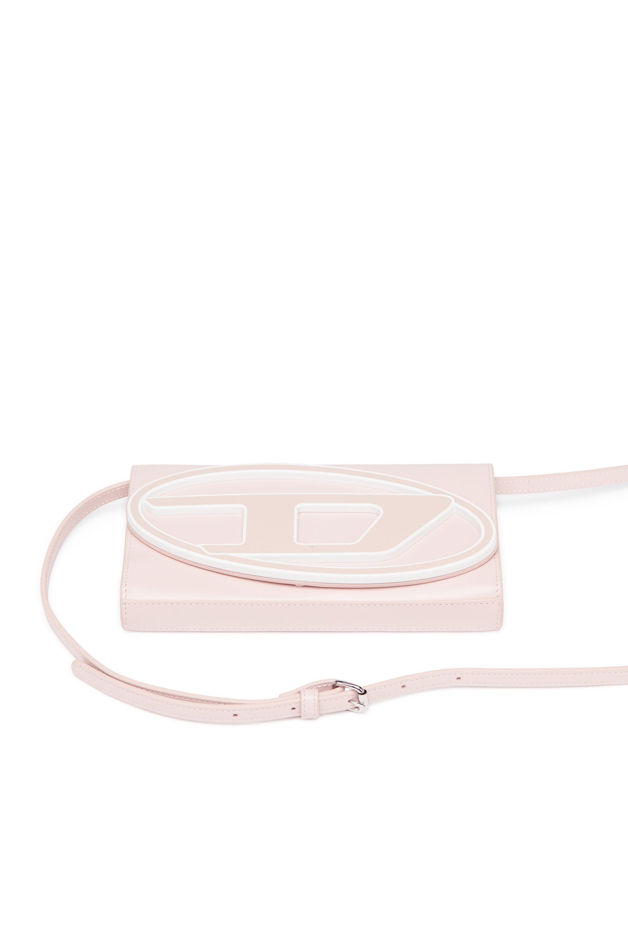 Diesel - 1DR WALLET STRAP, Damen Portemonnaie-Tasche aus pastellfarbenem Leder in Rosa - Image 5