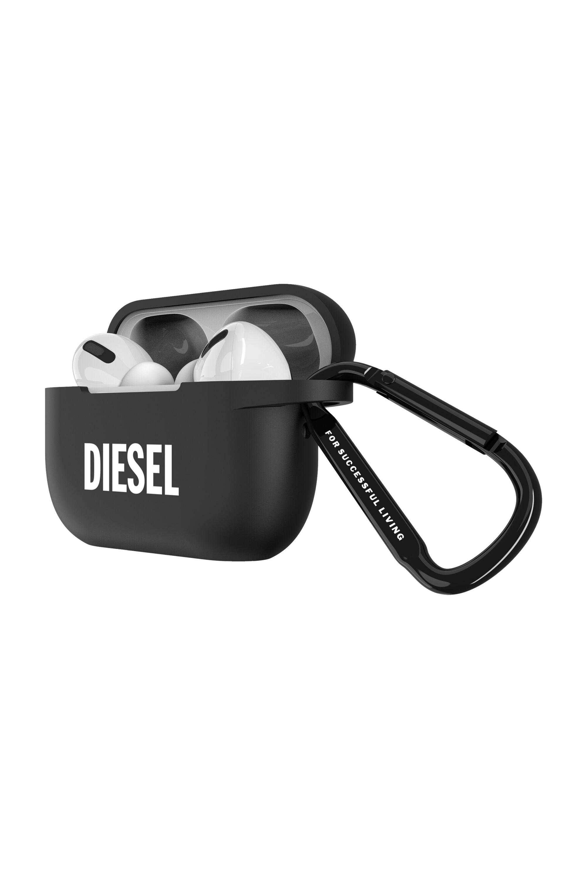 Diesel - 52955 AIRPOD CASE, Mixte Etui Airpod en silicone pour airpods Pro/Pro 2 in Noir - Image 3