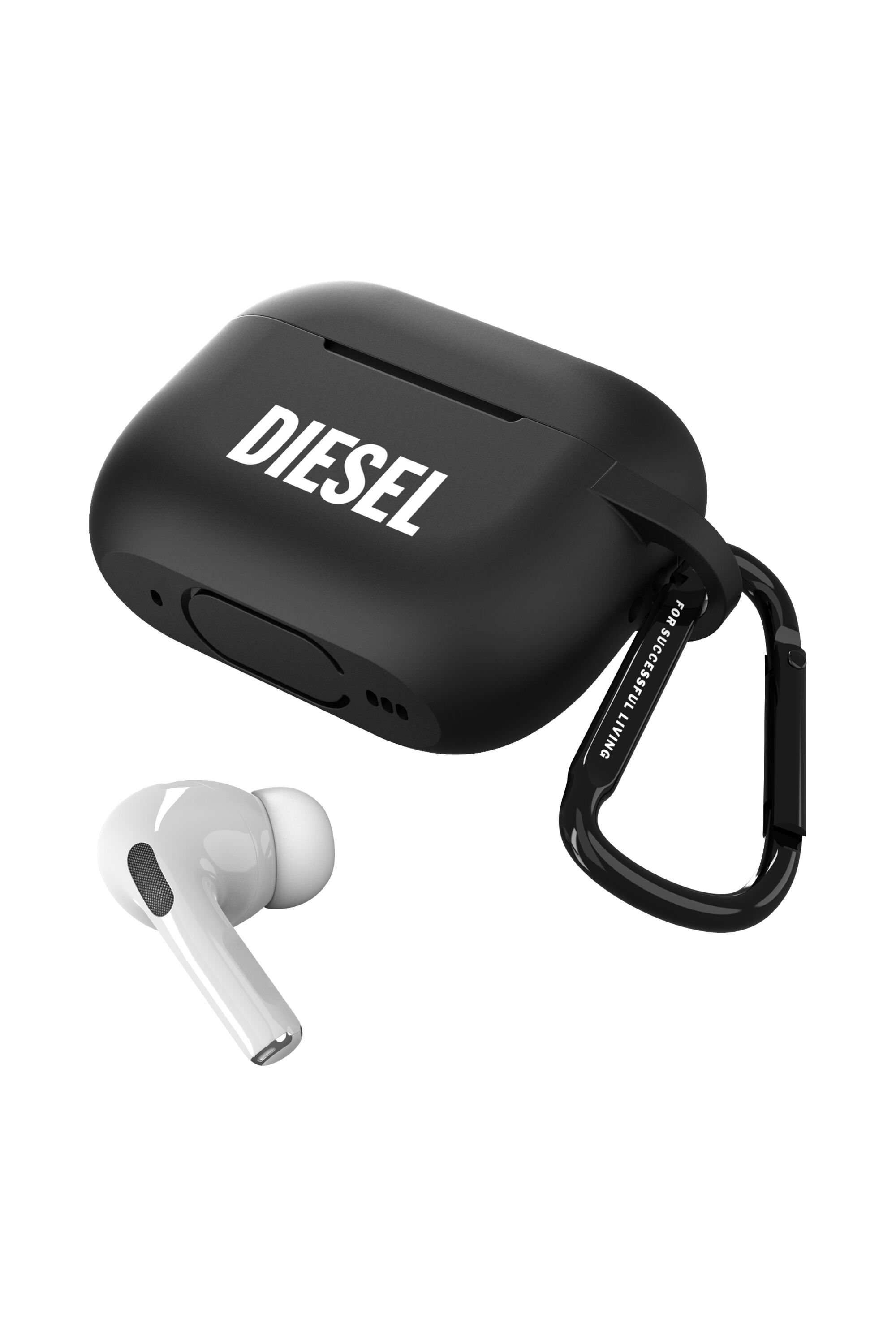 Diesel - 52955 AIRPOD CASE, Mixte Etui Airpod en silicone pour airpods Pro/Pro 2 in Noir - Image 4