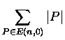 $\displaystyle \sum_{P \in E(n,0) } \vert P\vert$