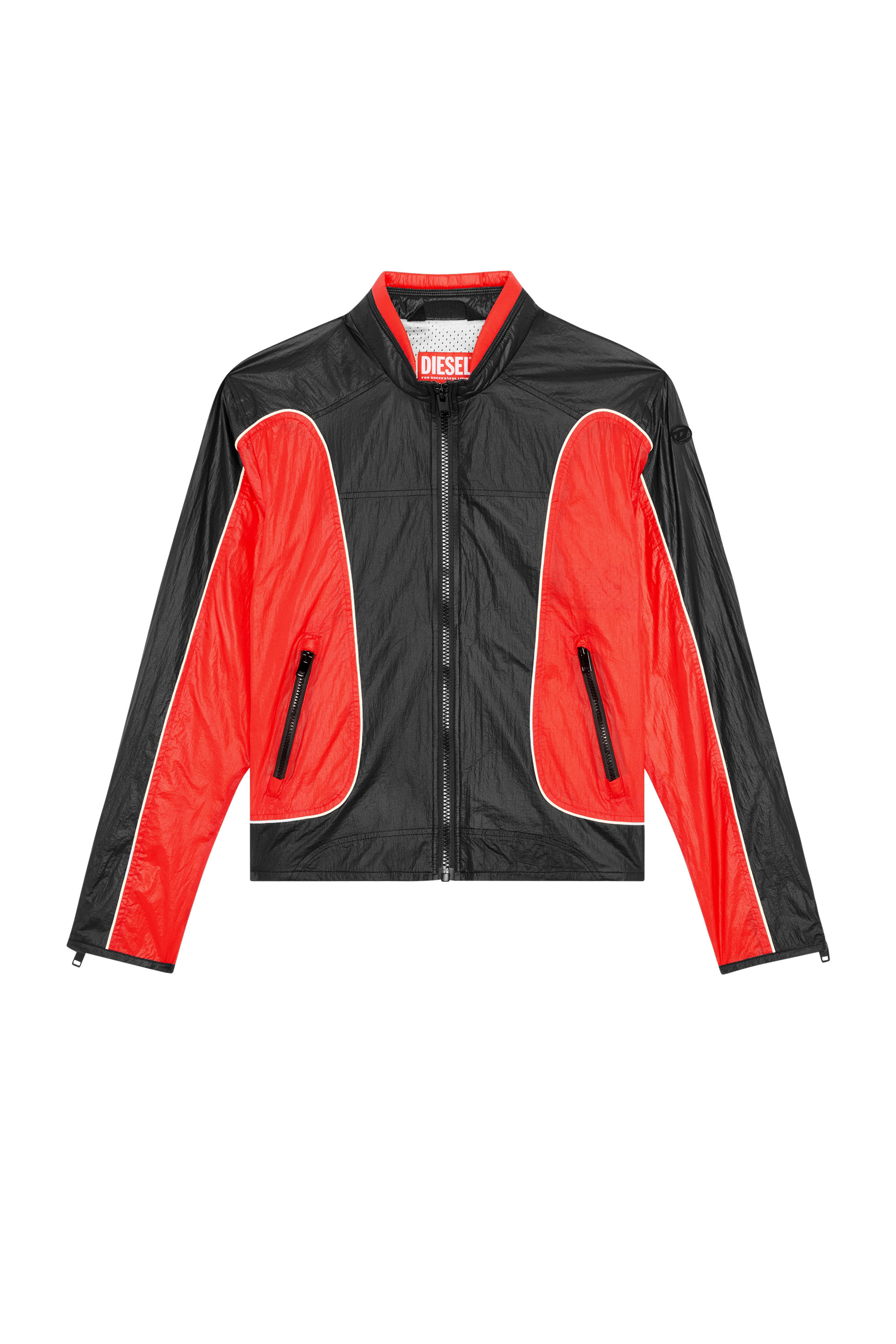 Diesel - J-BLINKID-A, Man Nylon jacket with contrast detailing in Multicolor - Image 3