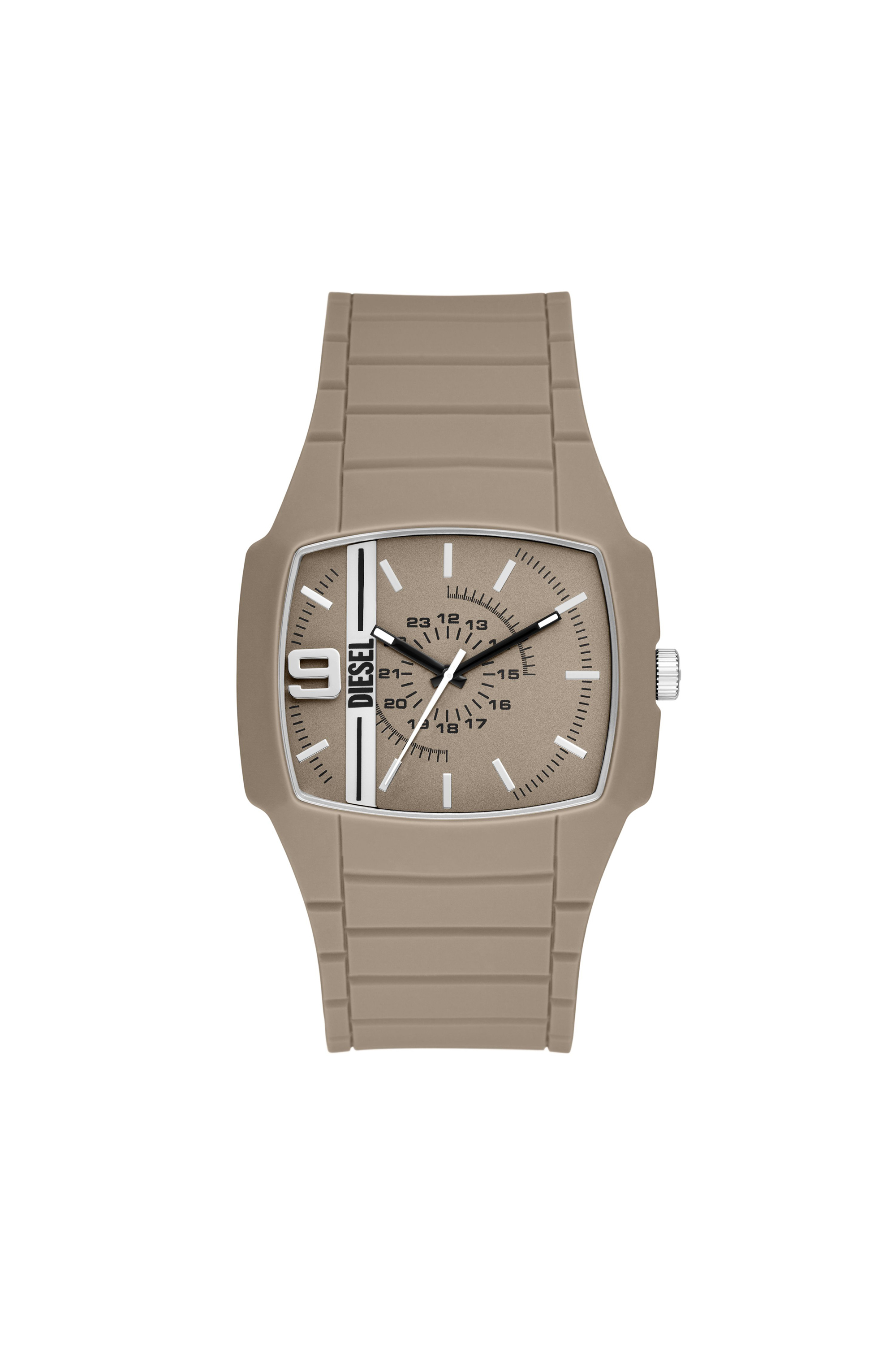 Diesel - DZ2167, Man Cliffhanger 2.0 Sand Silicone Watch in Beige - Image 1