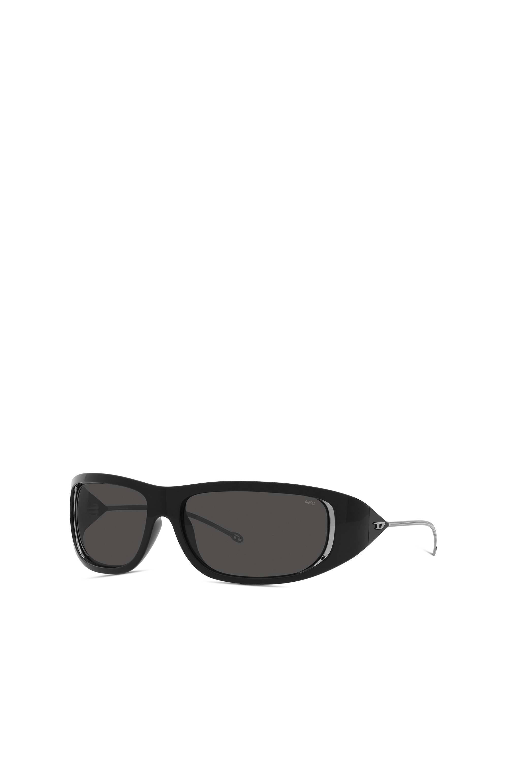 Diesel - 0DL3001, Unisex Wraparound style sunglasses in Black - Image 5