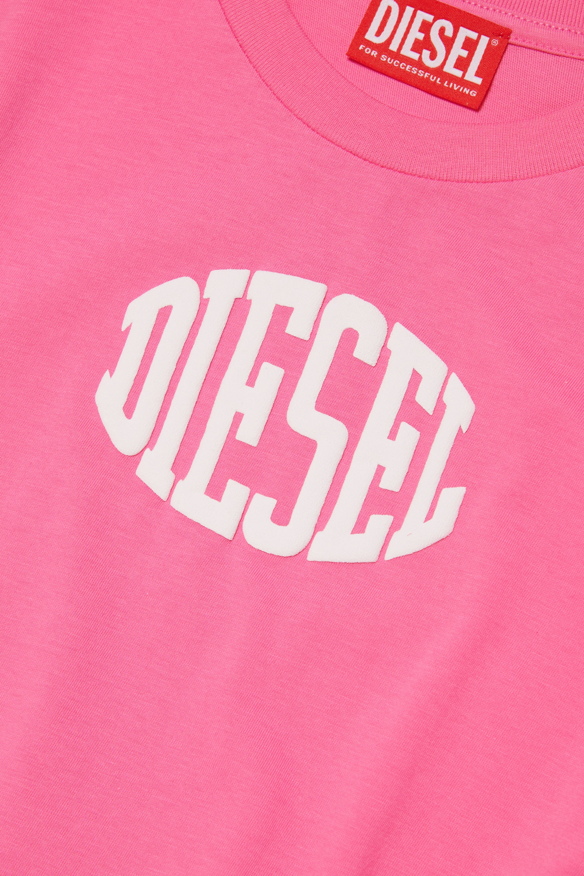 Diesel - DEMPYJE, Woman Drawstring dress with puffy logo in Pink - Image 3
