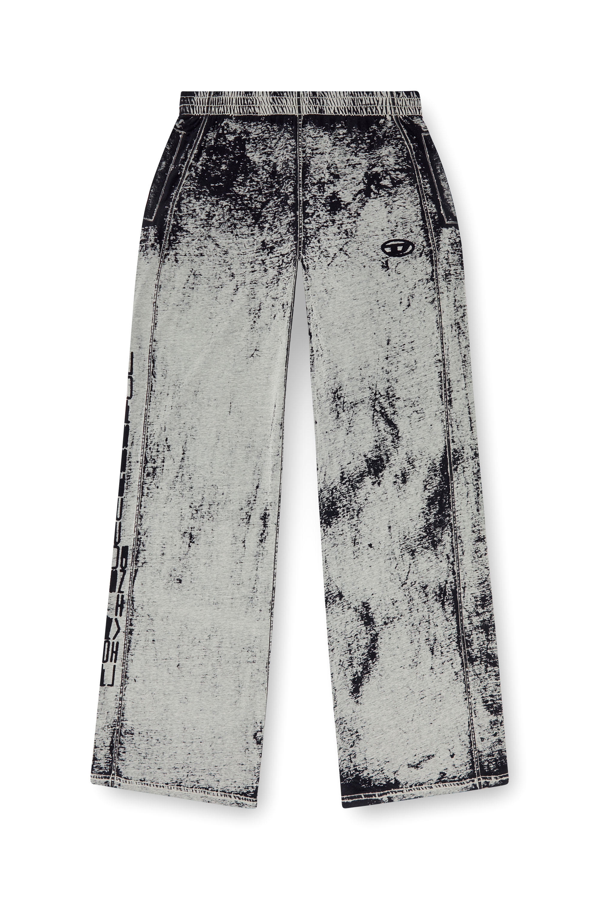 Diesel - P-LEO-DEV, Man Track pants in burnout plated jersey in Multicolor - Image 3